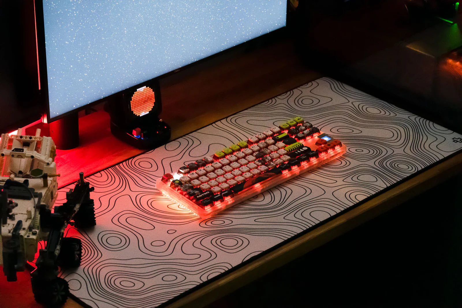 Deskmat Mousepad QwertyKey Astro Topographic 4mm margini cusute