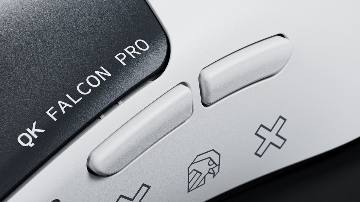 Mouse Gaming Qwertykey Falcon Pro 8K Alb - 60.000 DPI, Bluetooth Wireless Trio Mode, Pixart 3950