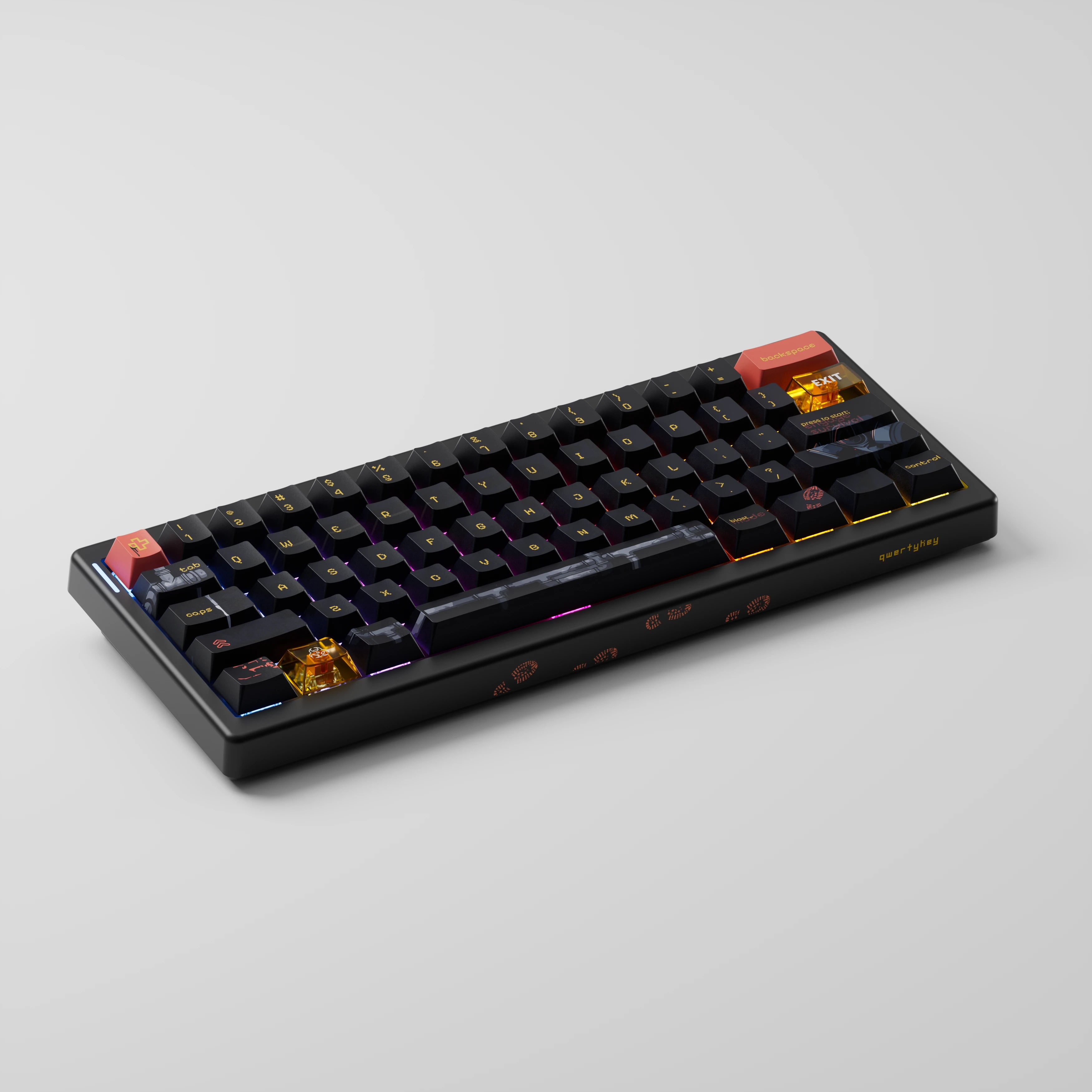 QwertyKey61 PRO Fallout Bluetooth Wireless Hotswap RGB VIA Tastatura Mecanica Gaming