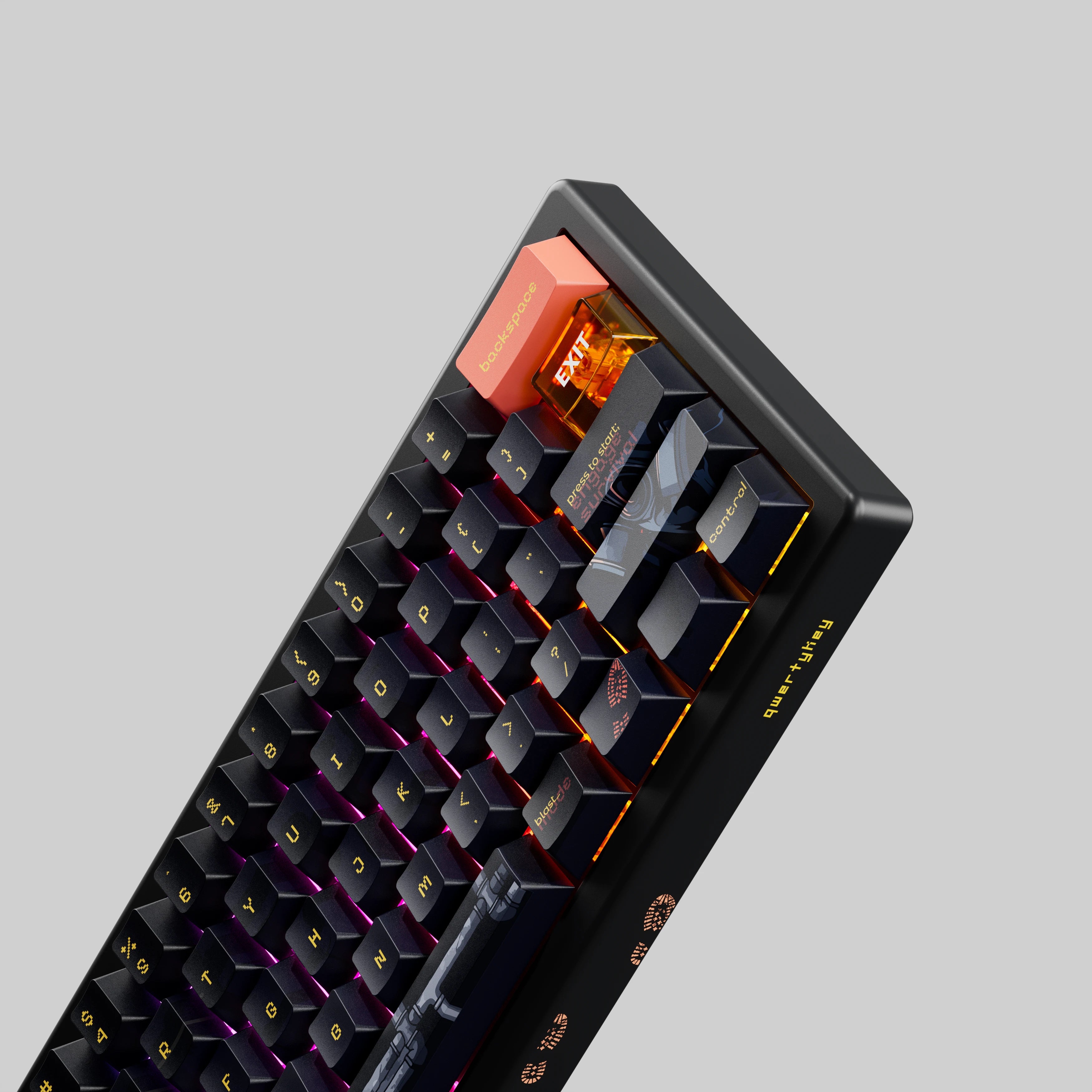 QwertyKey61 PRO Fallout Bluetooth Wireless Hotswap RGB VIA Tastatura Mecanica Gaming