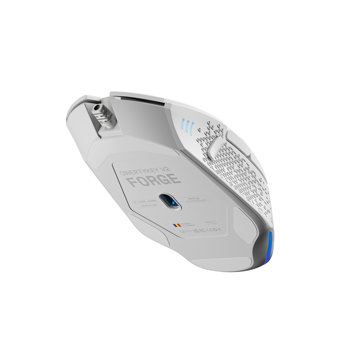 Mouse Gaming QwertyKey Forge V2 Alb- RGB, 12.000 DPI, Software