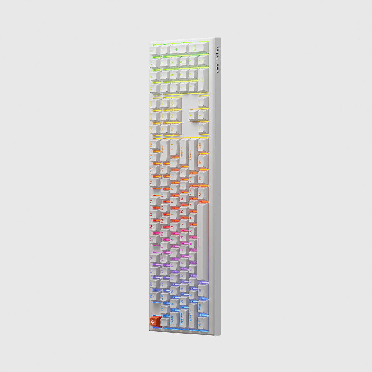 QwertyKey H100 Pro V2 Albă – Tastatură Mecanică Gaming Wireless, Hotswap, Gasket, Full RGB