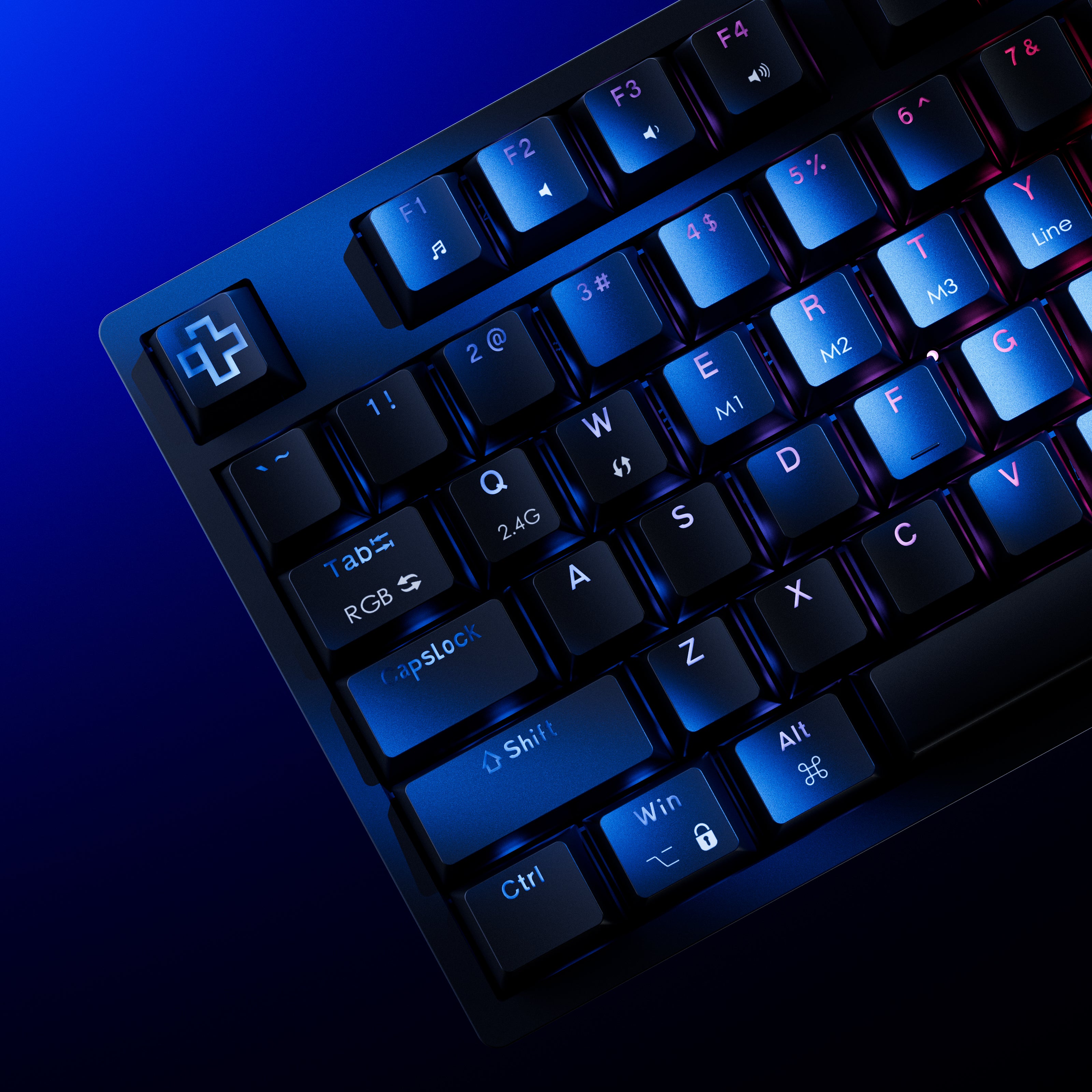 QwertyKey H100 Neagra Bluetooth Wireless Hotswap RGB Tastatura Mecanica Gaming