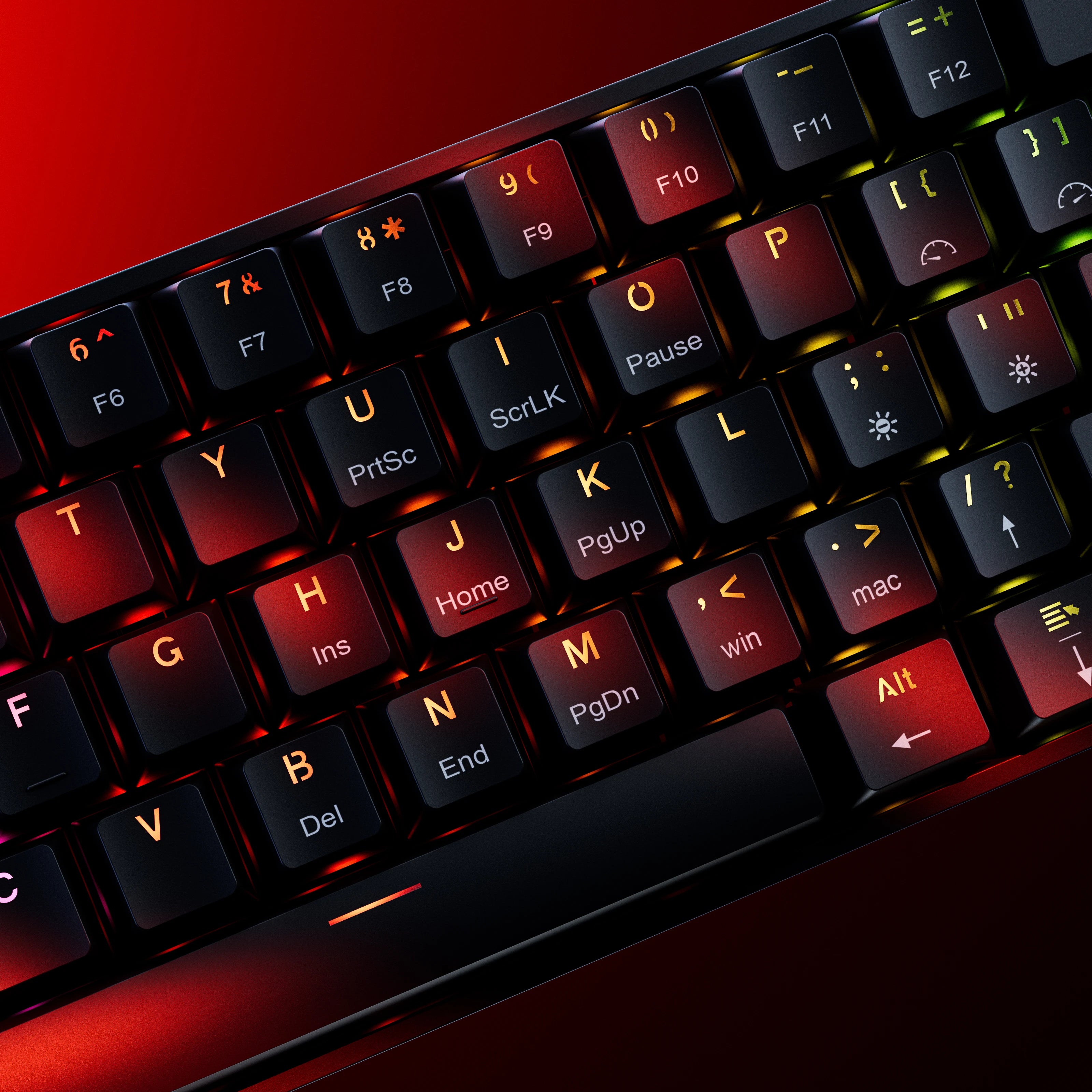 QwertyKey H61 Split Neagra Hotswap RGB Tastatura Mecanica Gaming