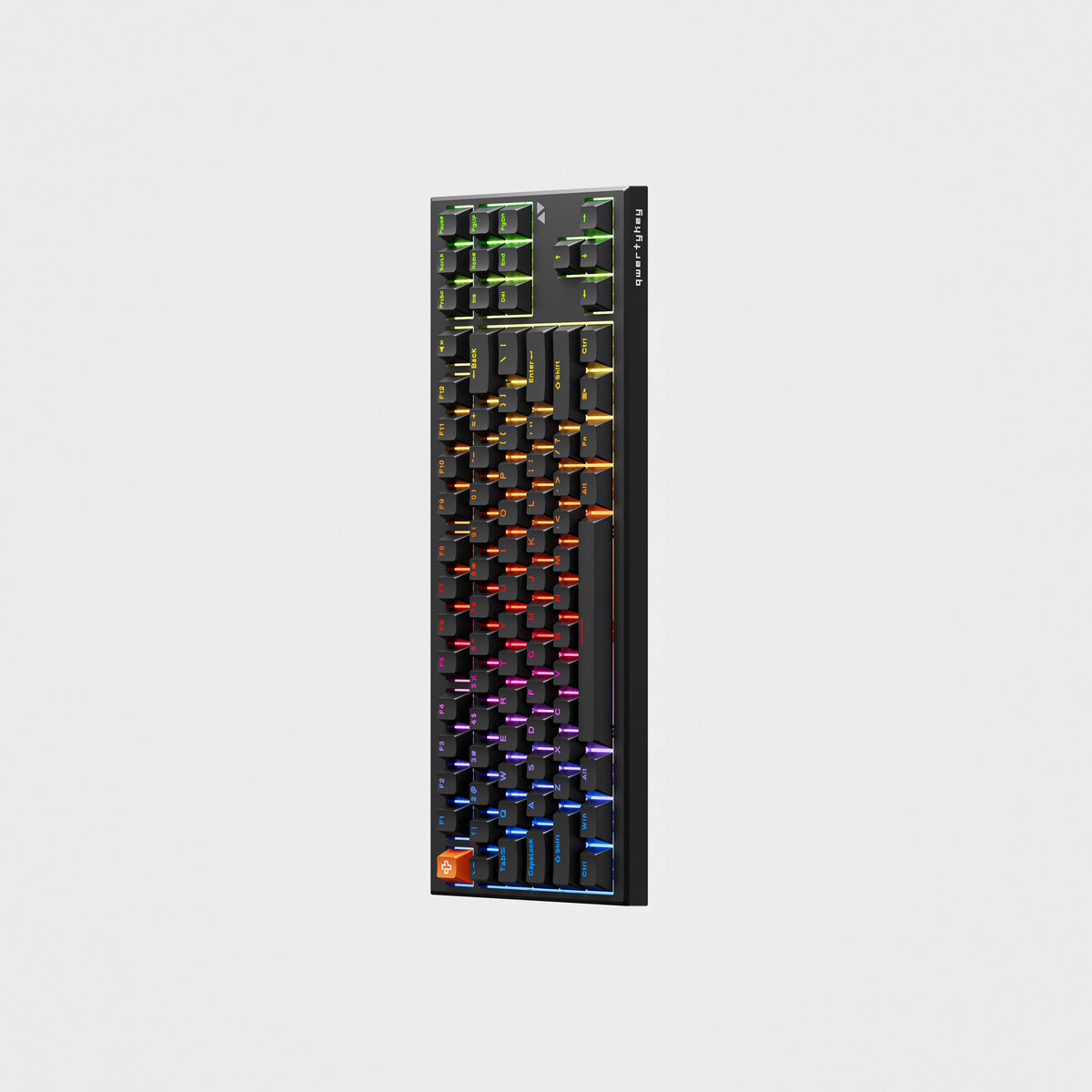 QwertyKey H87 Pro V2 Neagră – Tastatură Mecanică Gaming Wireless, Hotswap, Gasket, Full RGB