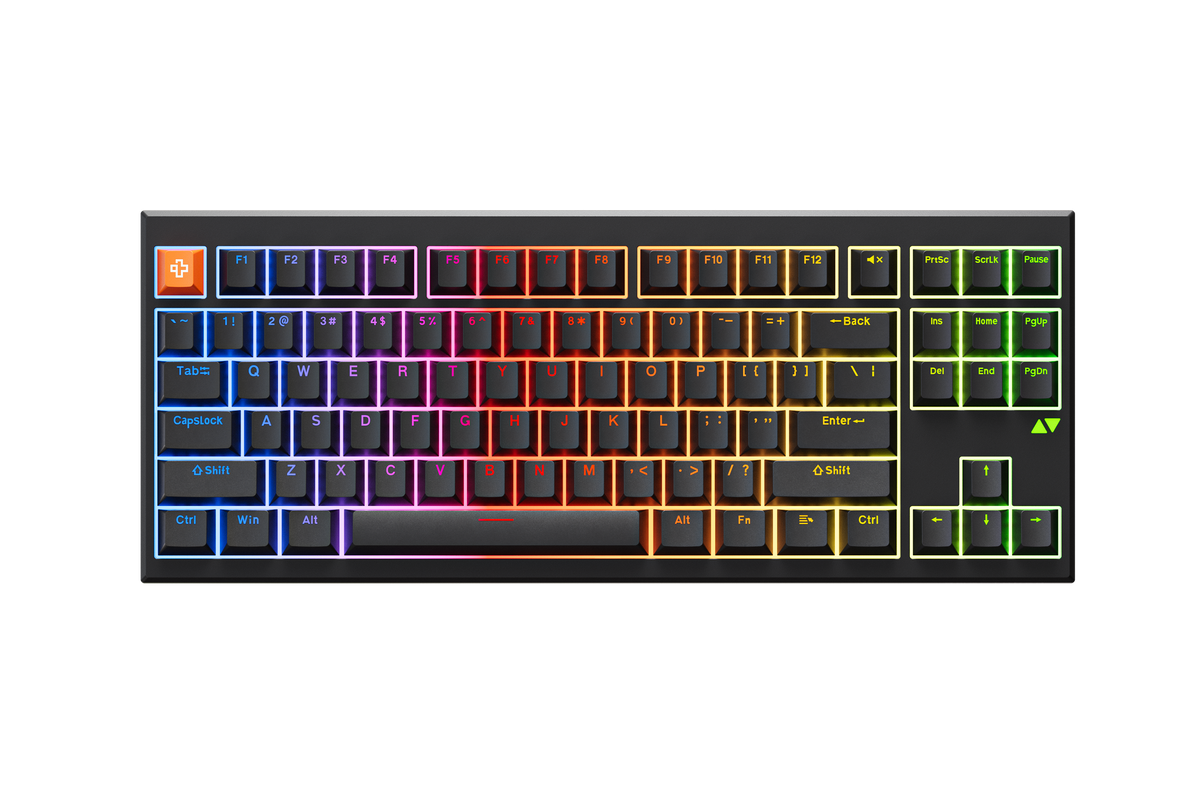 QwertyKey H87 Pro V2 Neagră – Tastatură Mecanică Gaming Wireless, Hotswap, Gasket, Full RGB
