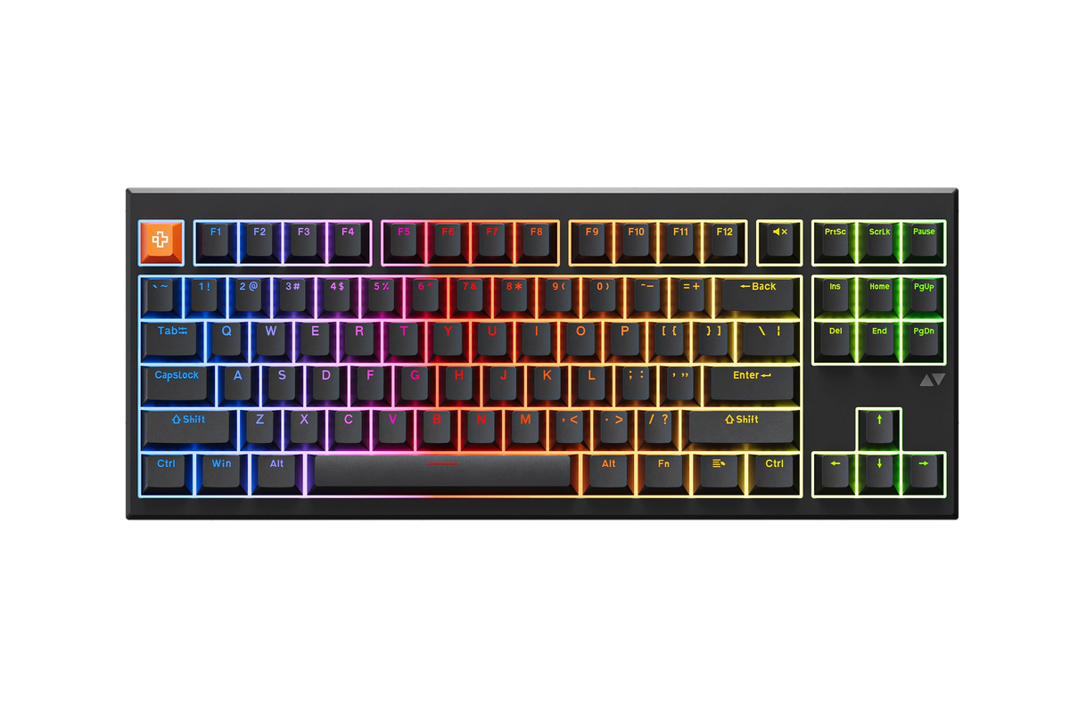 QwertyKey H87 Pro V2 Neagră – Tastatură Mecanică Gaming Wireless, Hotswap, Gasket, Full RGB