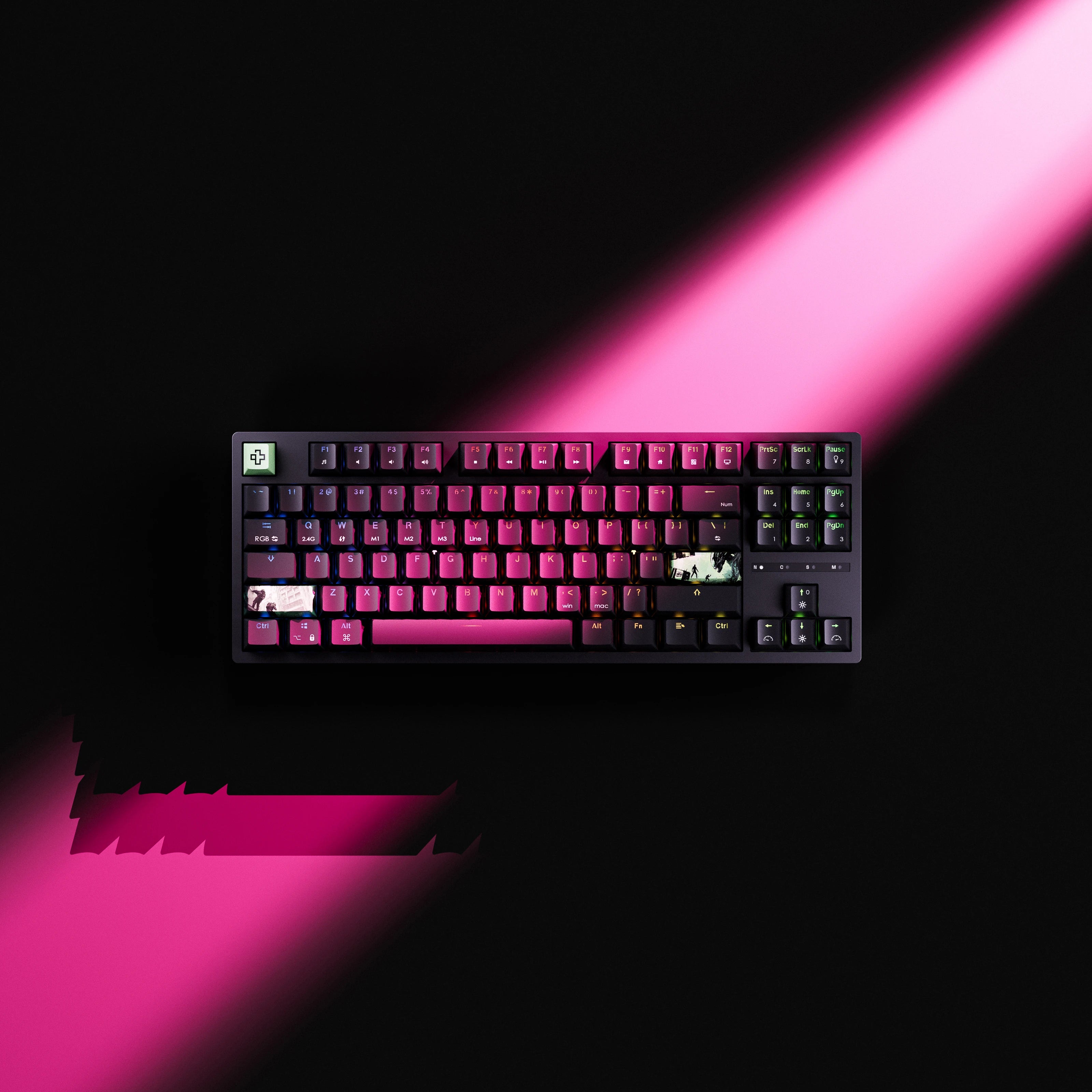QwertyKey H87 Neagra Bluetooth Wireless Hotswap RGB Tastatura Mecanica Gaming