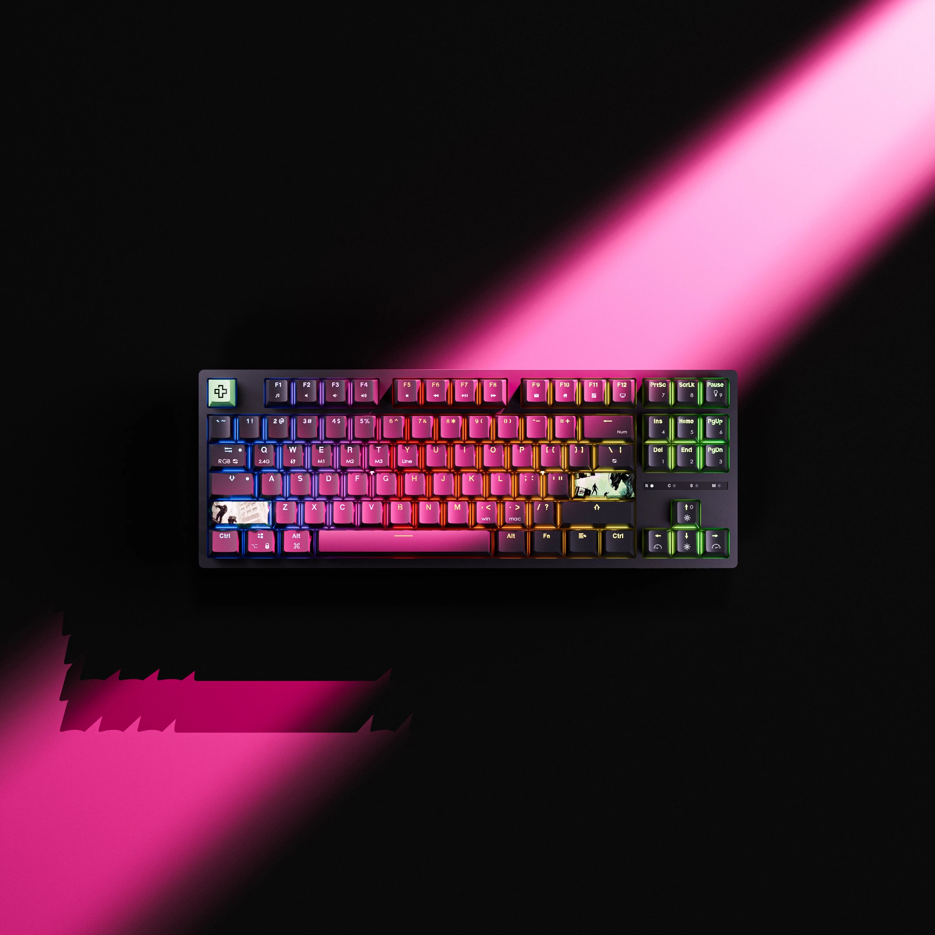 QwertyKey H87 Neagra Bluetooth Wireless Hotswap RGB Tastatura Mecanica Gaming