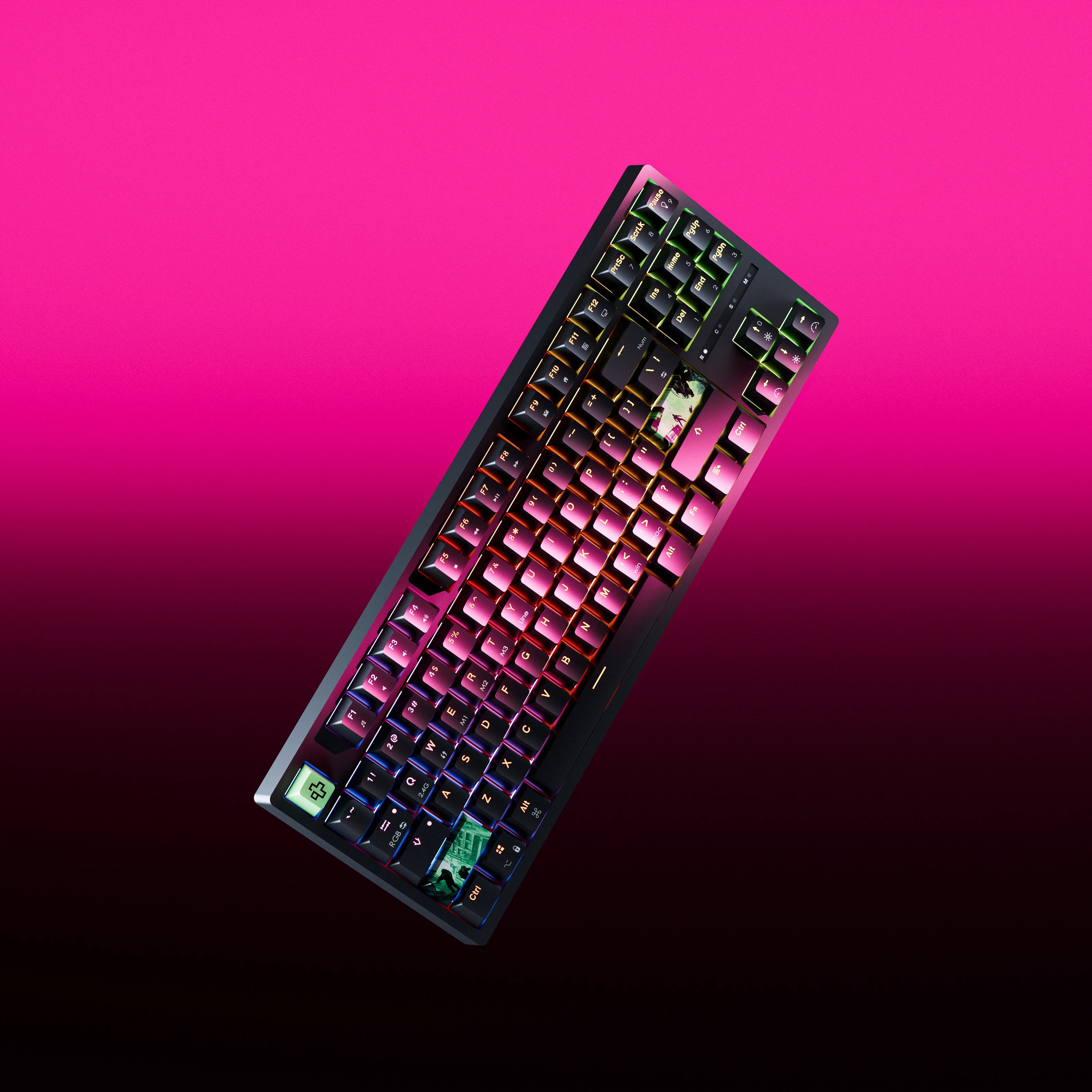 QwertyKey H87 Neagra Bluetooth Wireless Hotswap RGB Tastatura Mecanica Gaming