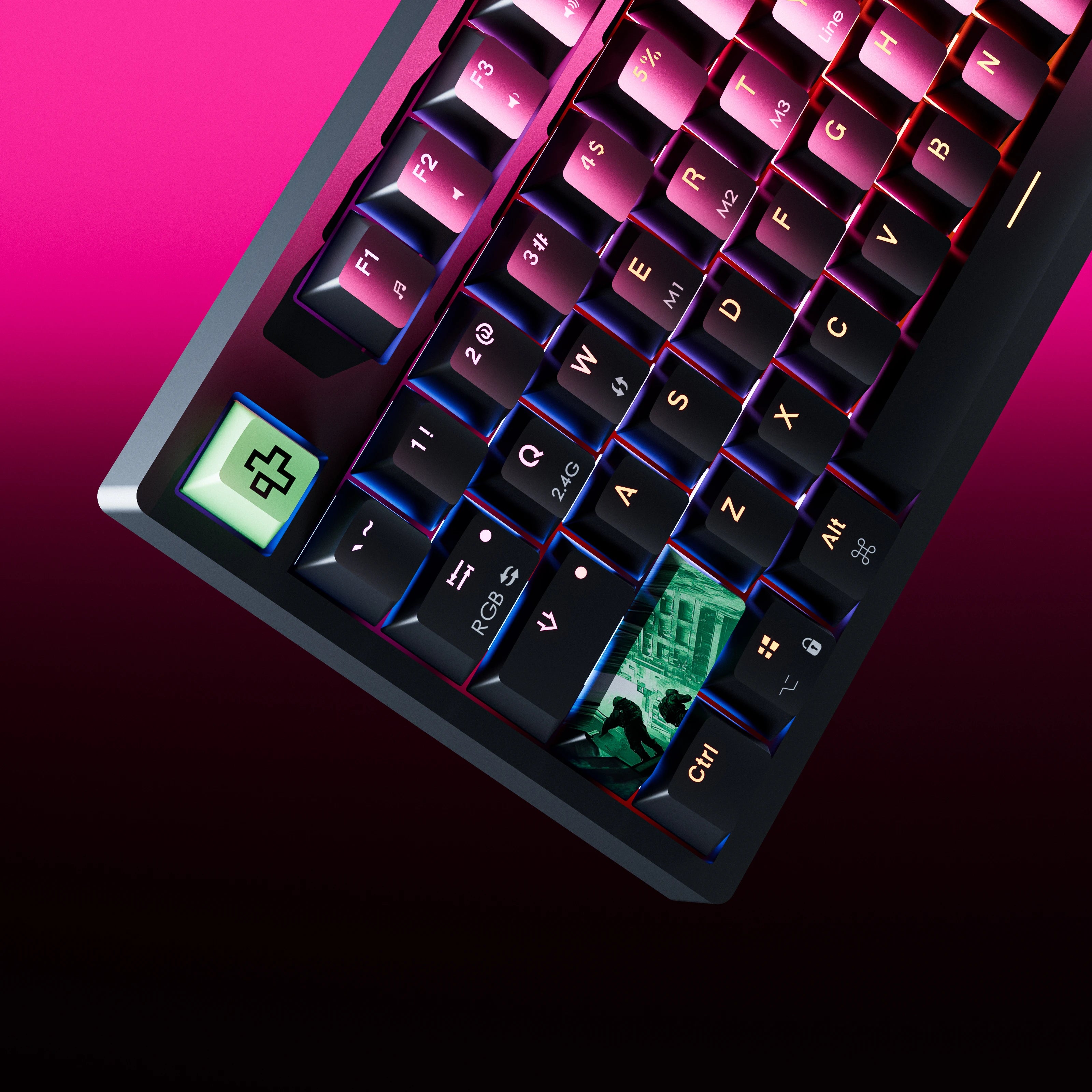 QwertyKey H87 Neagra Bluetooth Wireless Hotswap RGB Tastatura Mecanica Gaming