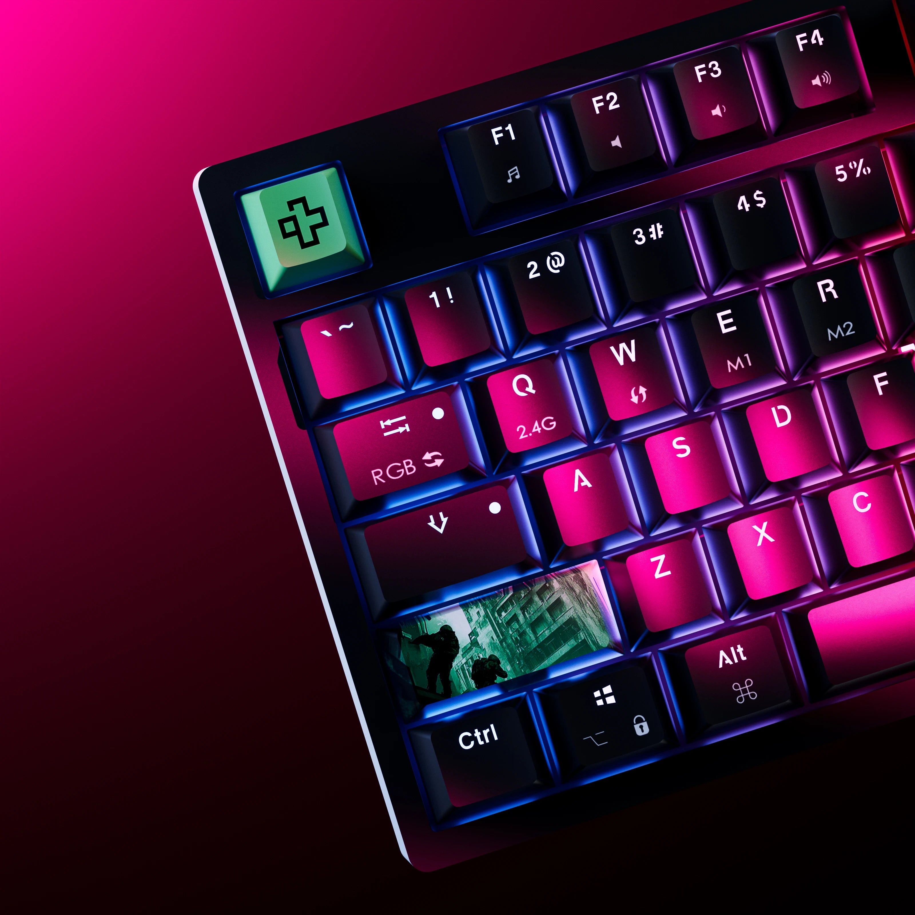QwertyKey H87 Neagra Bluetooth Wireless Hotswap RGB Tastatura Mecanica Gaming