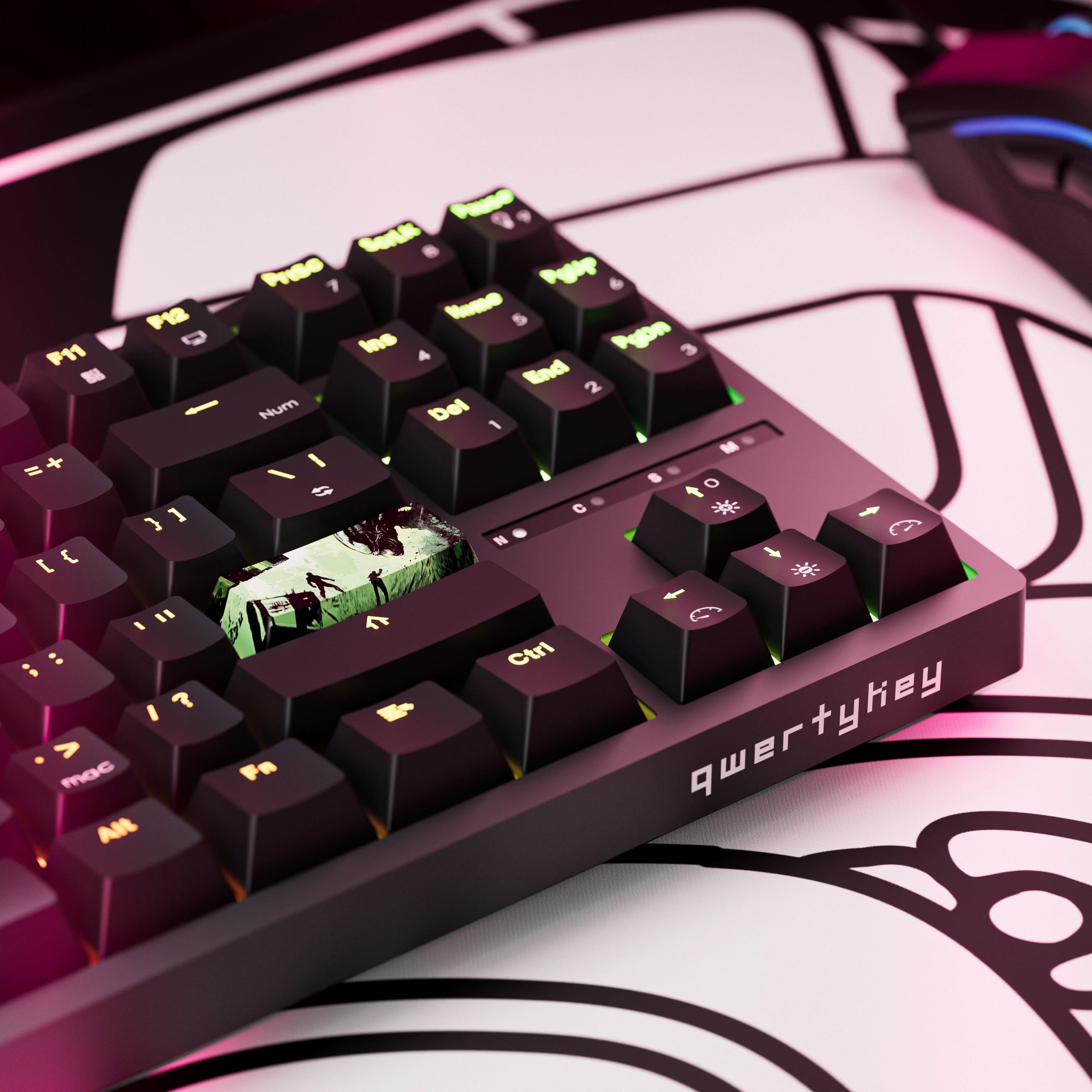 QwertyKey H87 Neagra Bluetooth Wireless Hotswap RGB Tastatura Mecanica Gaming