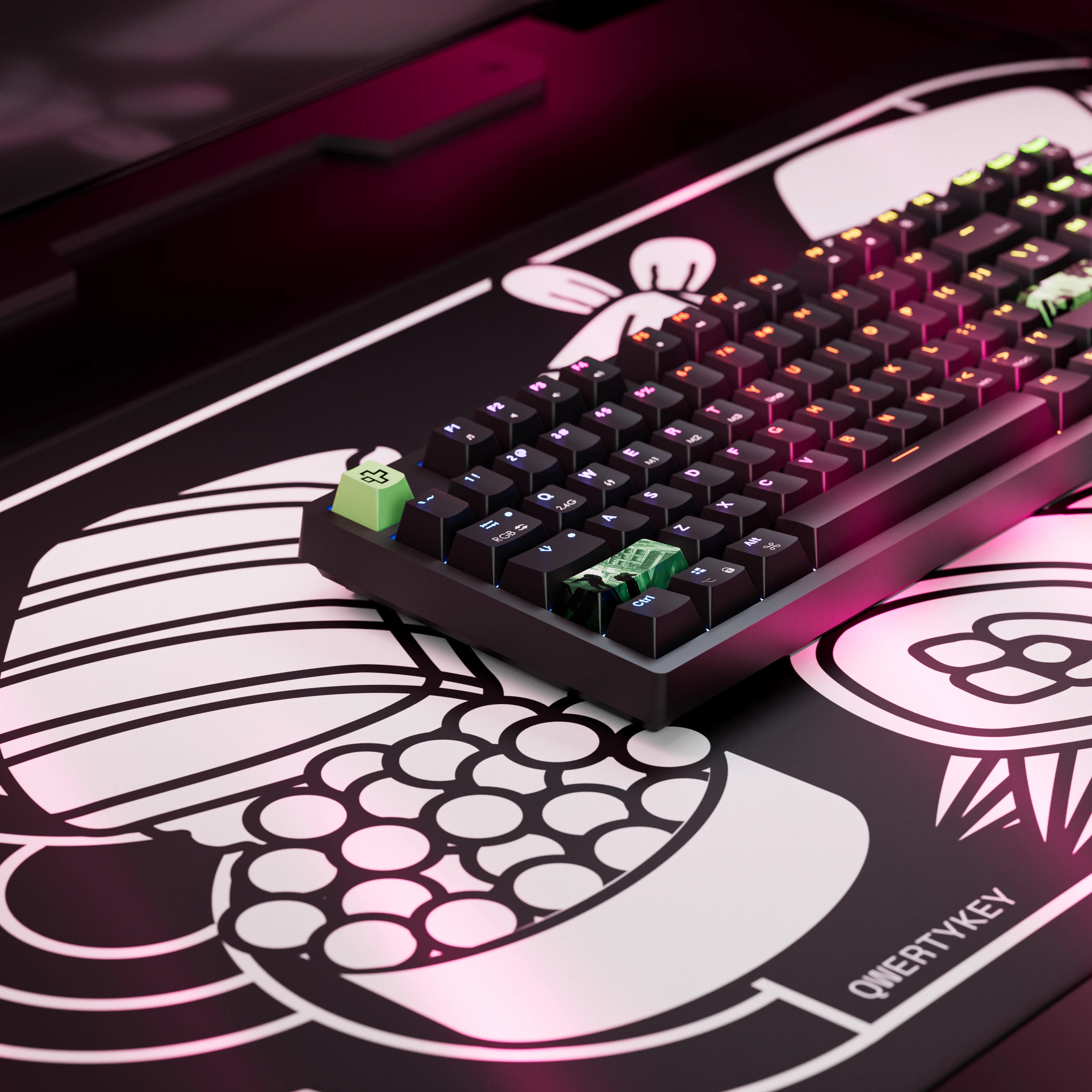 QwertyKey H87 Neagra Bluetooth Wireless Hotswap RGB Tastatura Mecanica Gaming