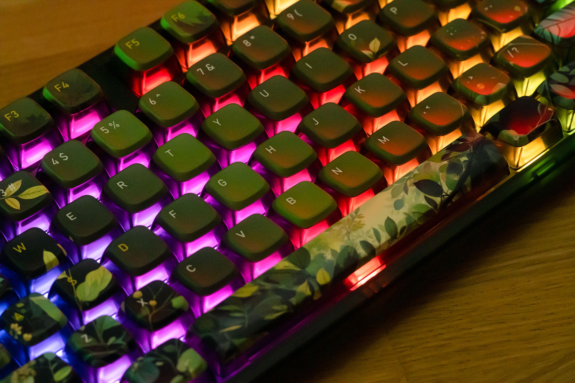 QwertyKey80 Leaf Bluetooth Wireless Hotswap RGB QMK/VIA Gasket Mounted Tastatura Mecanica Gaming cu Ecran