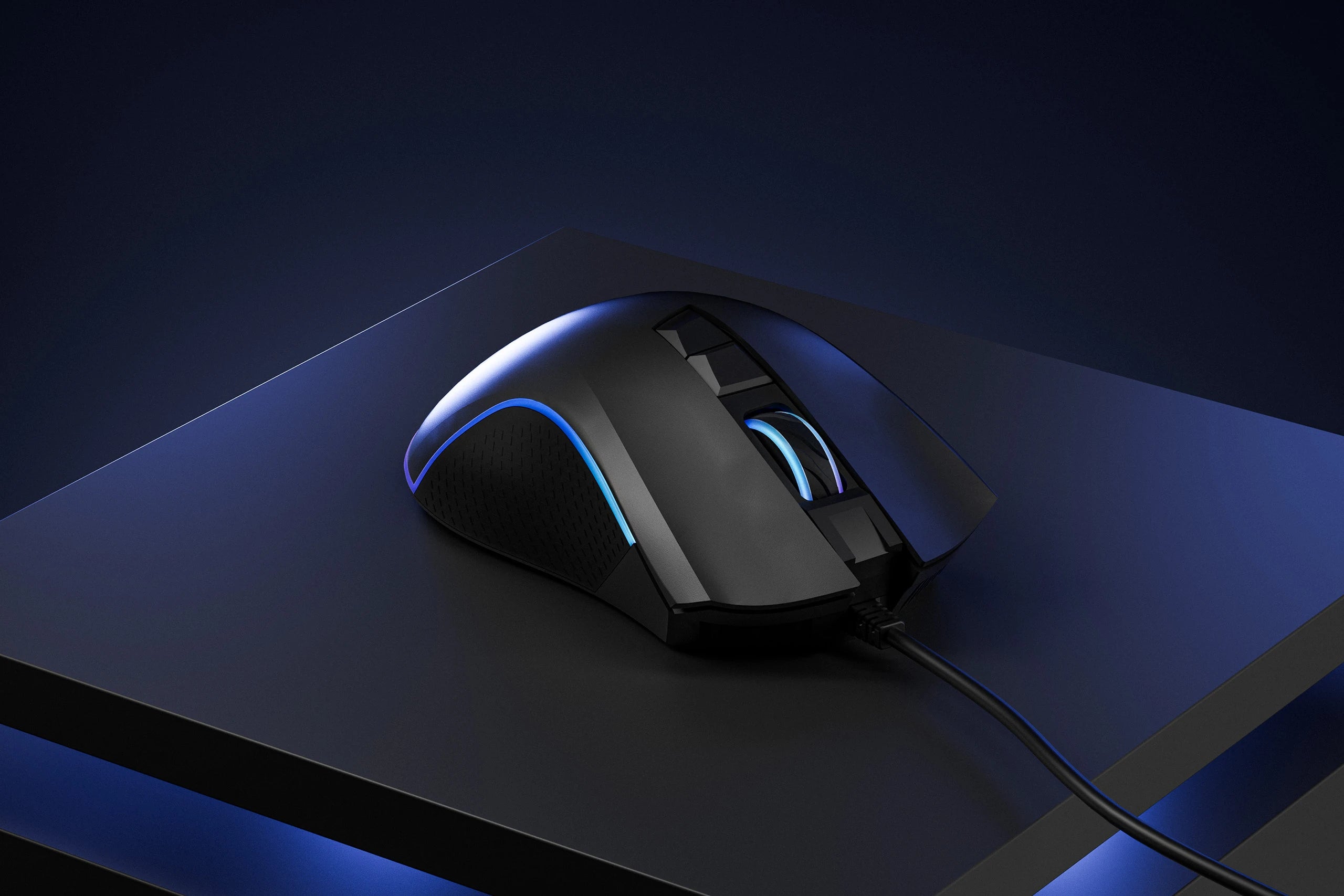 Mouse Gaming QwertyKey Forge Negru, RGB, 12.000 DPI, Software