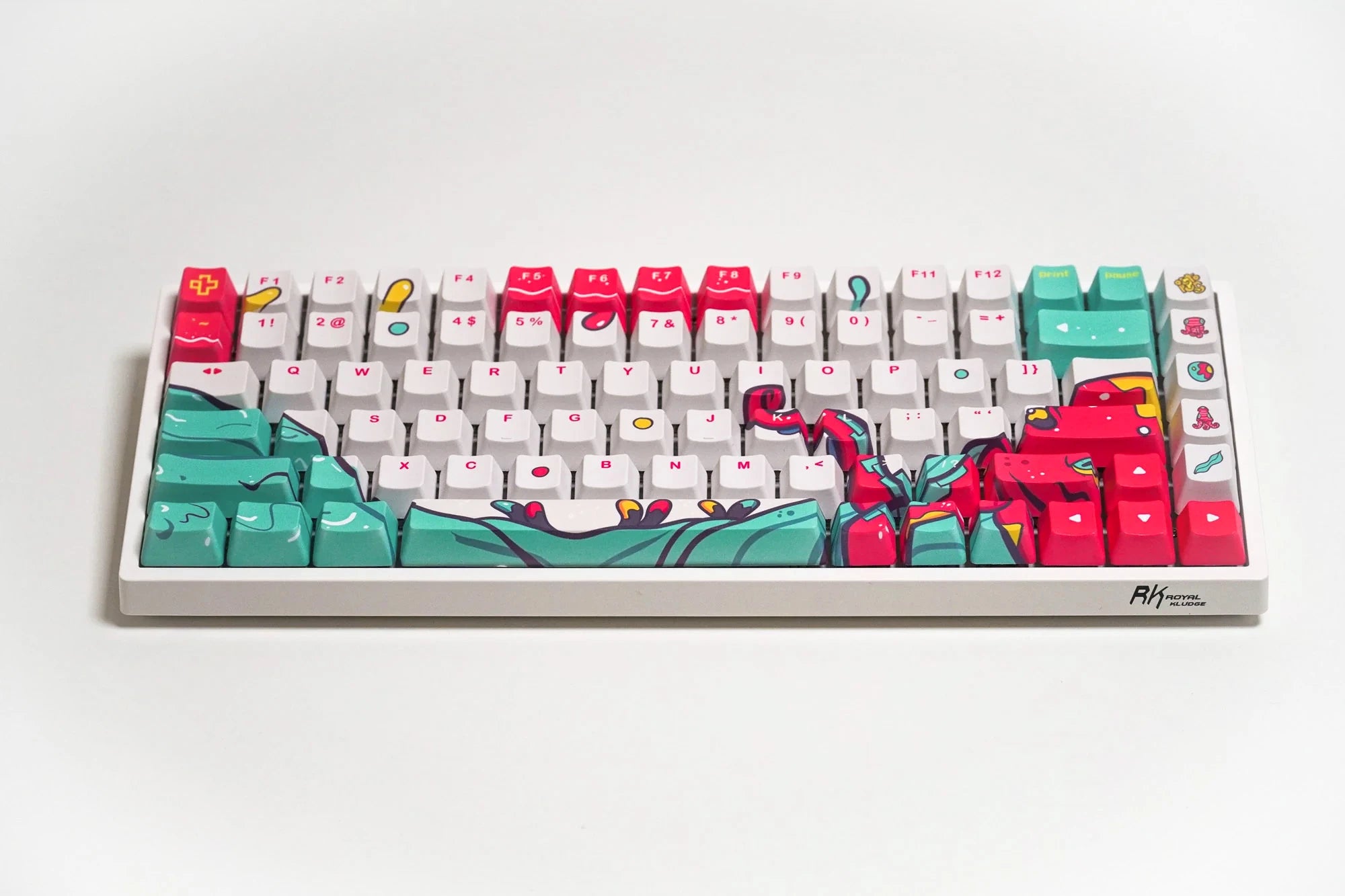 Set taste QwertyKey Octopus White Profil OEM Material PBT