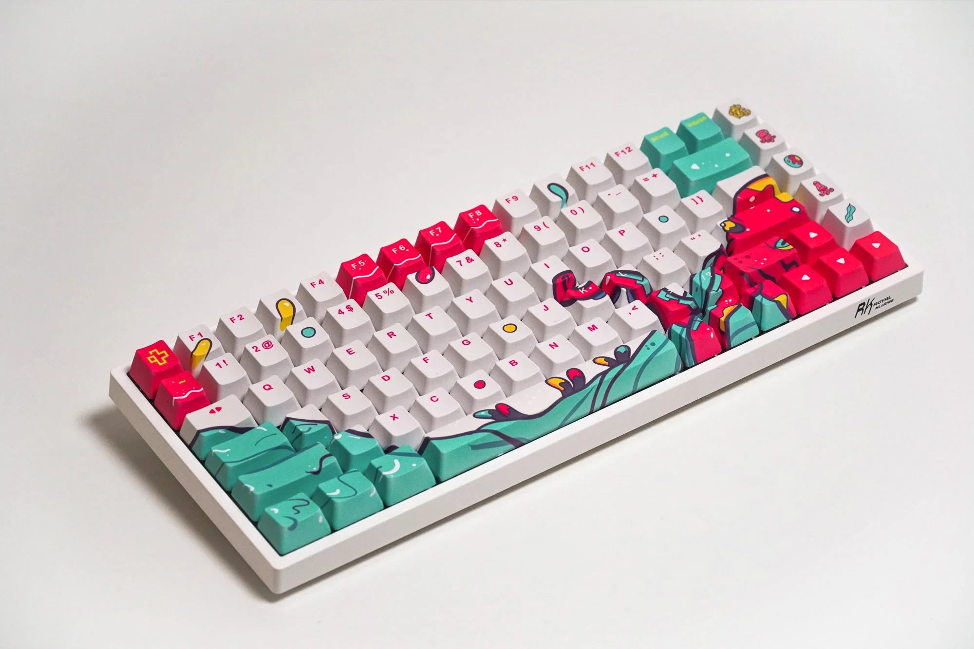 Set taste QwertyKey Octopus White Profil OEM Material PBT