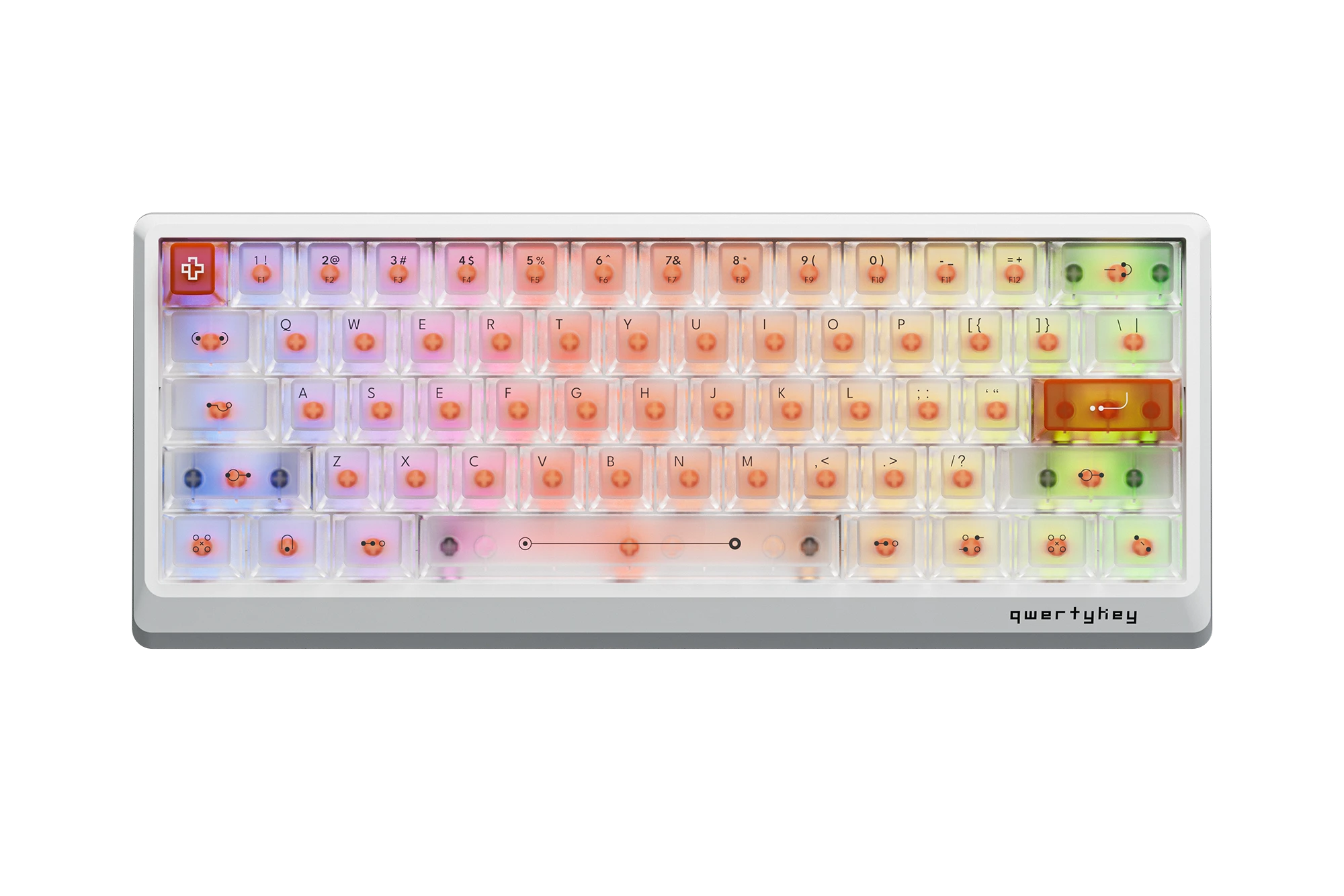 QK61 HE Phantom Alb – Tastatura Mecanica Gaming Hall Effect, Rapid Trigger, RGB, Switch-uri Magnetice, Snap Tap