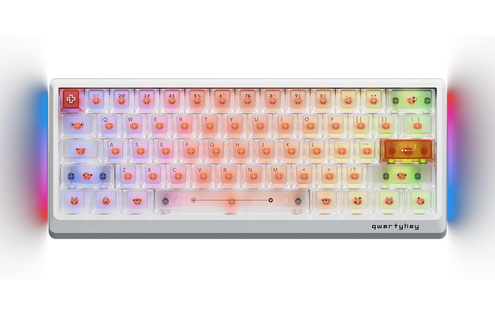 QK61 HE Phantom Alb – Tastatura Mecanica Gaming Hall Effect, Rapid Trigger, RGB, Switch-uri Magnetice, Snap Tap