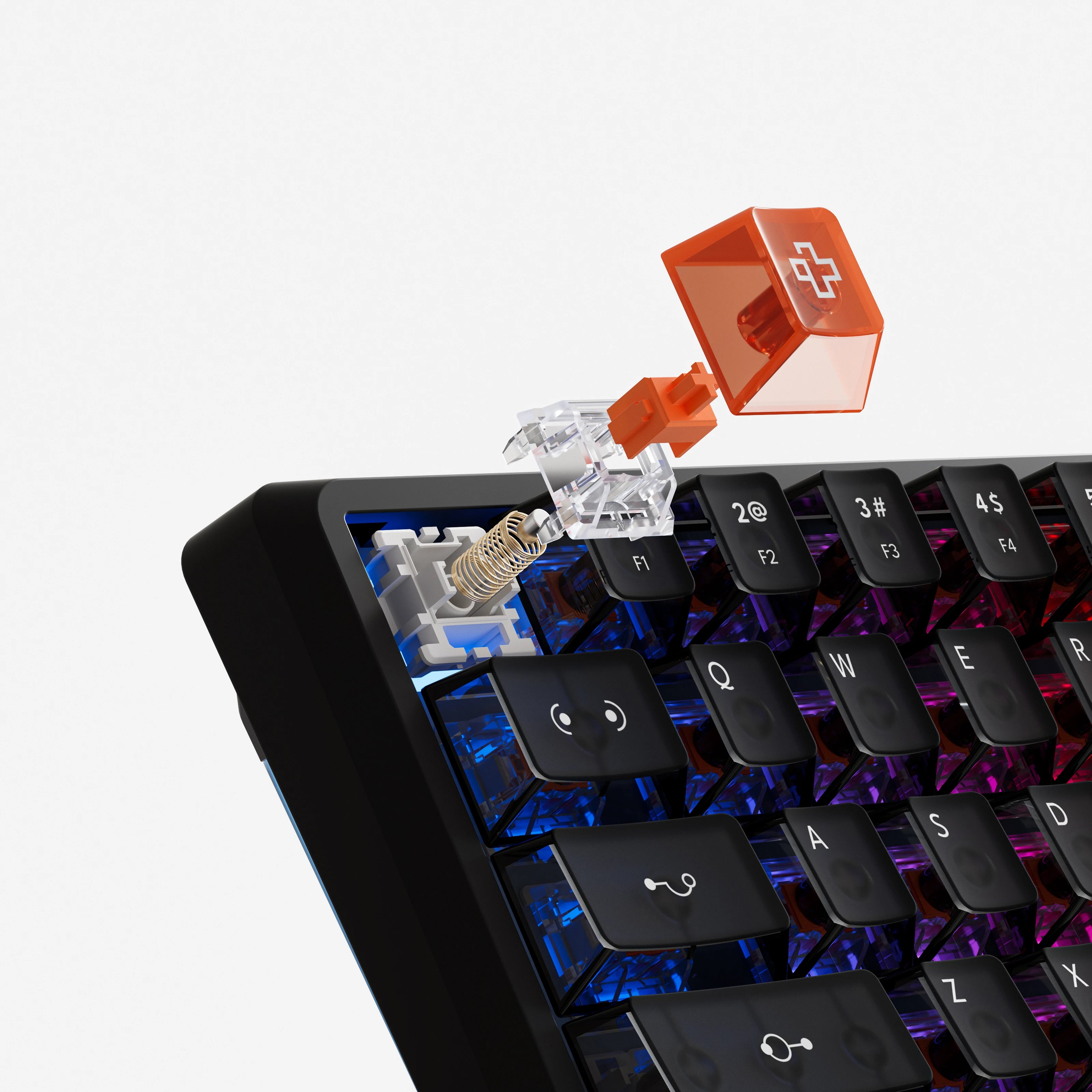 QwertyKey QK61 HE Phantom Neagră – Tastatură Gaming Magnetică Hall Effect, Rapid Trigger, Snap Tap, Full RGB