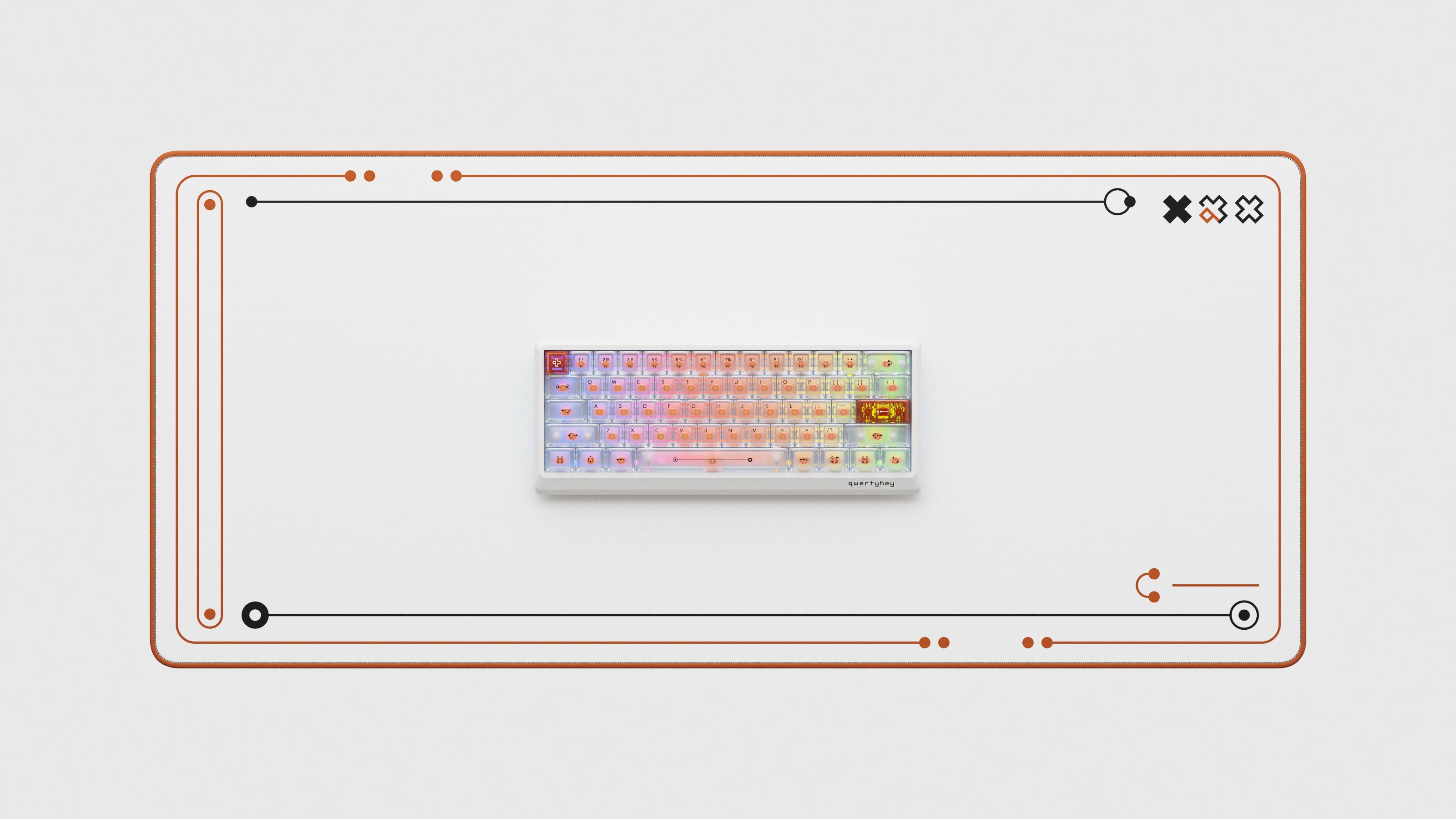 QwertyKey QK61 HE Phantom Albă – Tastatură Gaming Magnetică Hall Effect, Rapid Trigger, Snap Tap, Full RGB