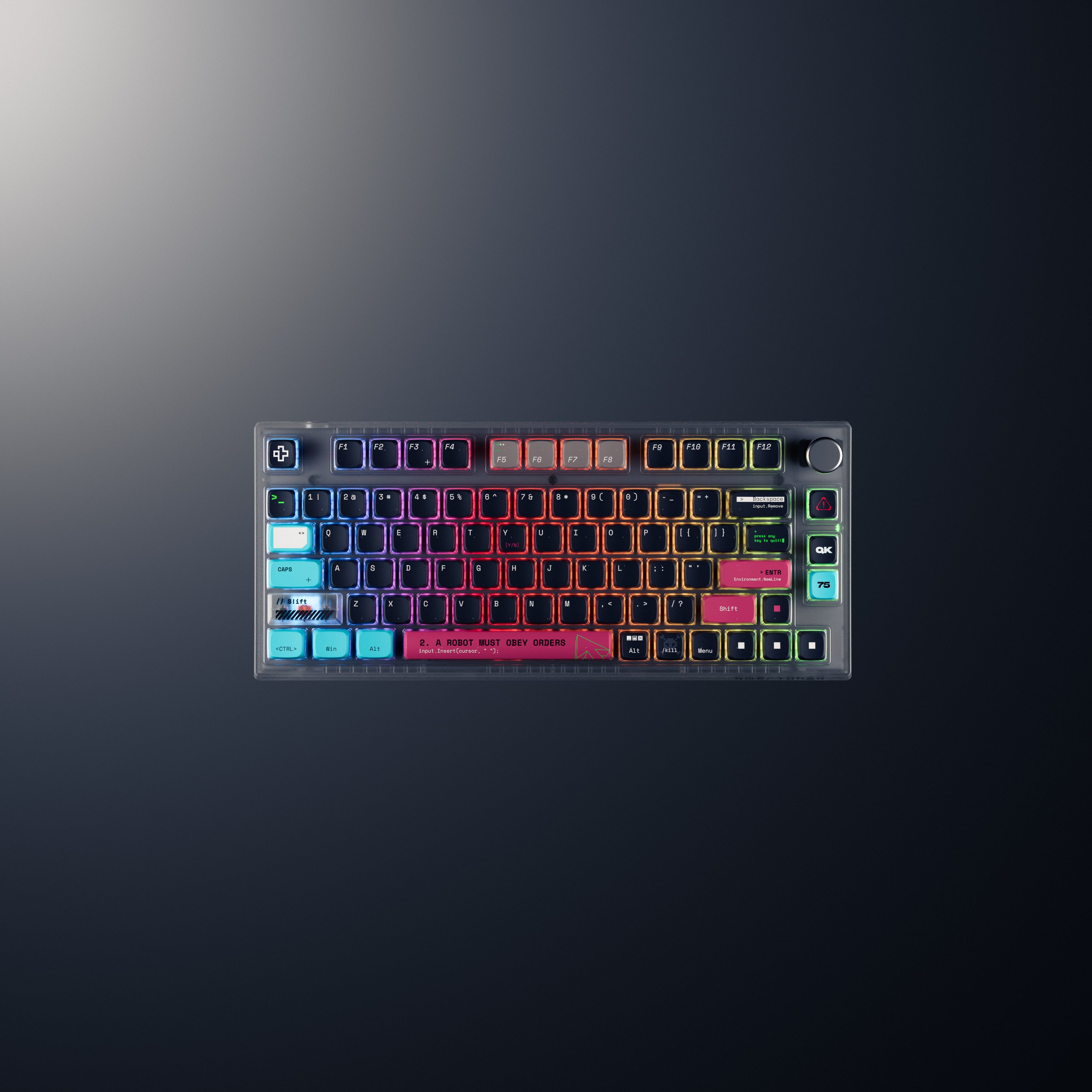 QwertyKey75 Terminal Bluetooth Wireless Hotswap RGB VIA/QMK Gasket Mounted Tastatura Mecanica Gaming