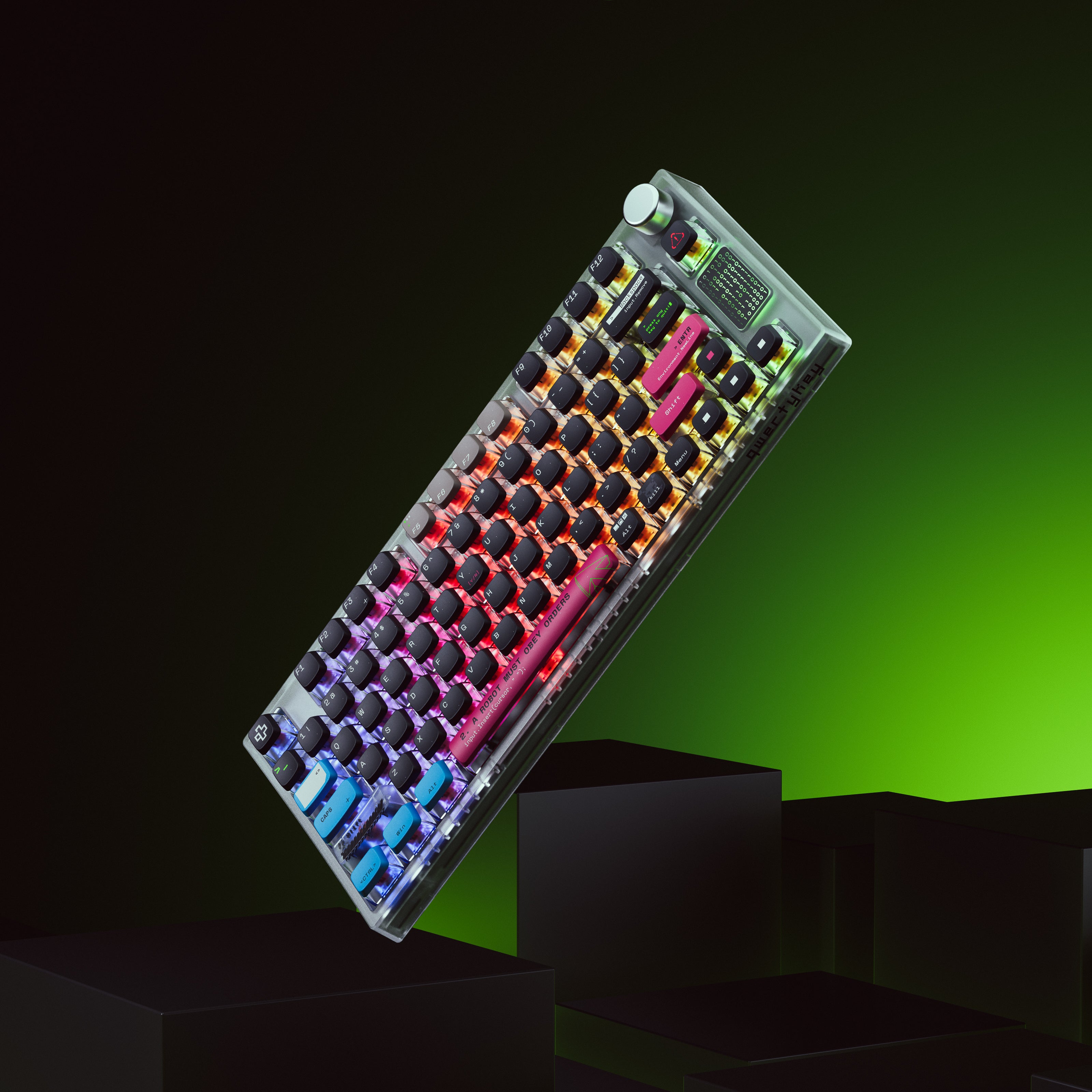 QwertyKey75 Terminal Bluetooth Wireless Hotswap RGB VIA/QMK Gasket Mounted Tastatura Mecanica Gaming