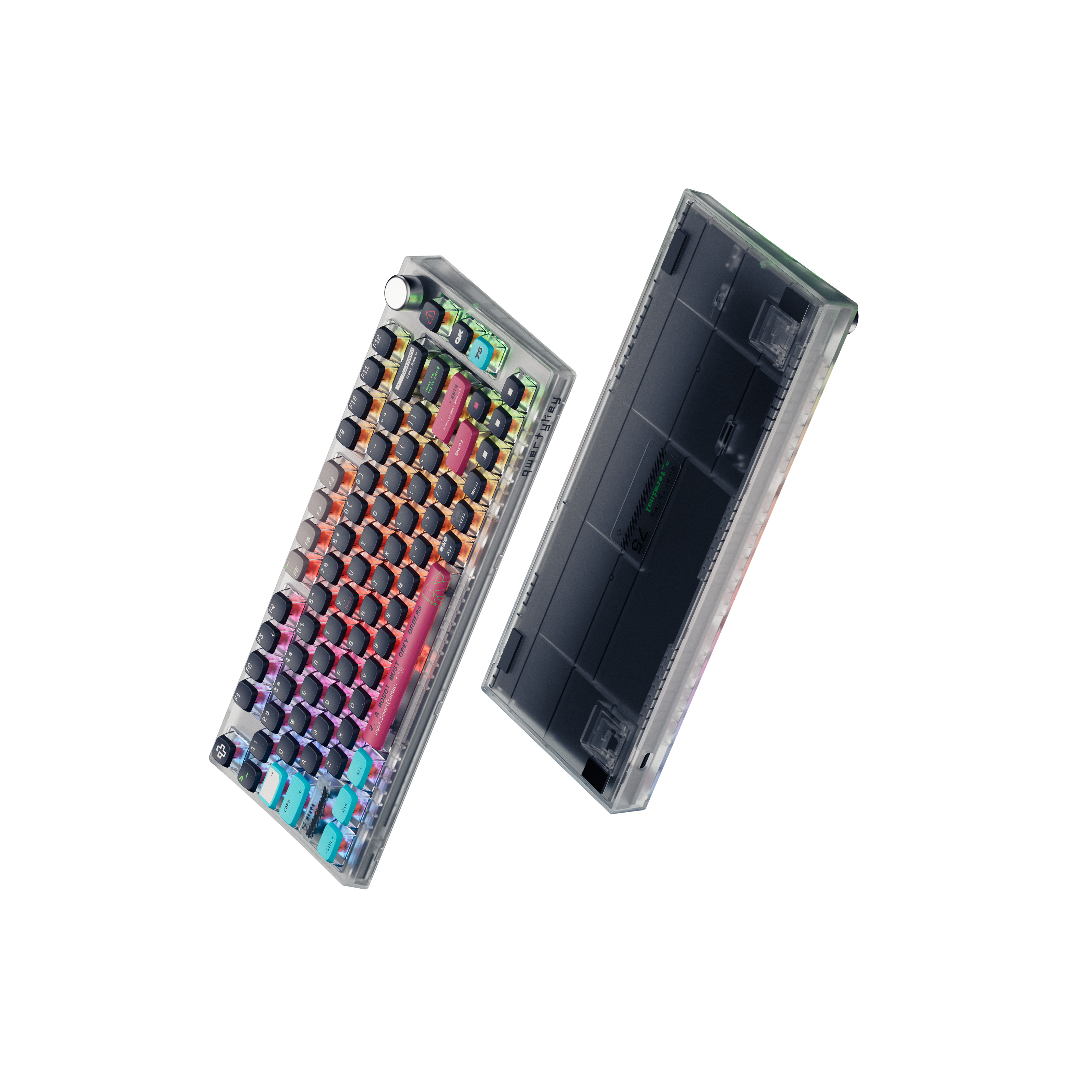 QwertyKey75 Terminal Bluetooth Wireless Hotswap RGB VIA/QMK Gasket Mounted Tastatura Mecanica Gaming
