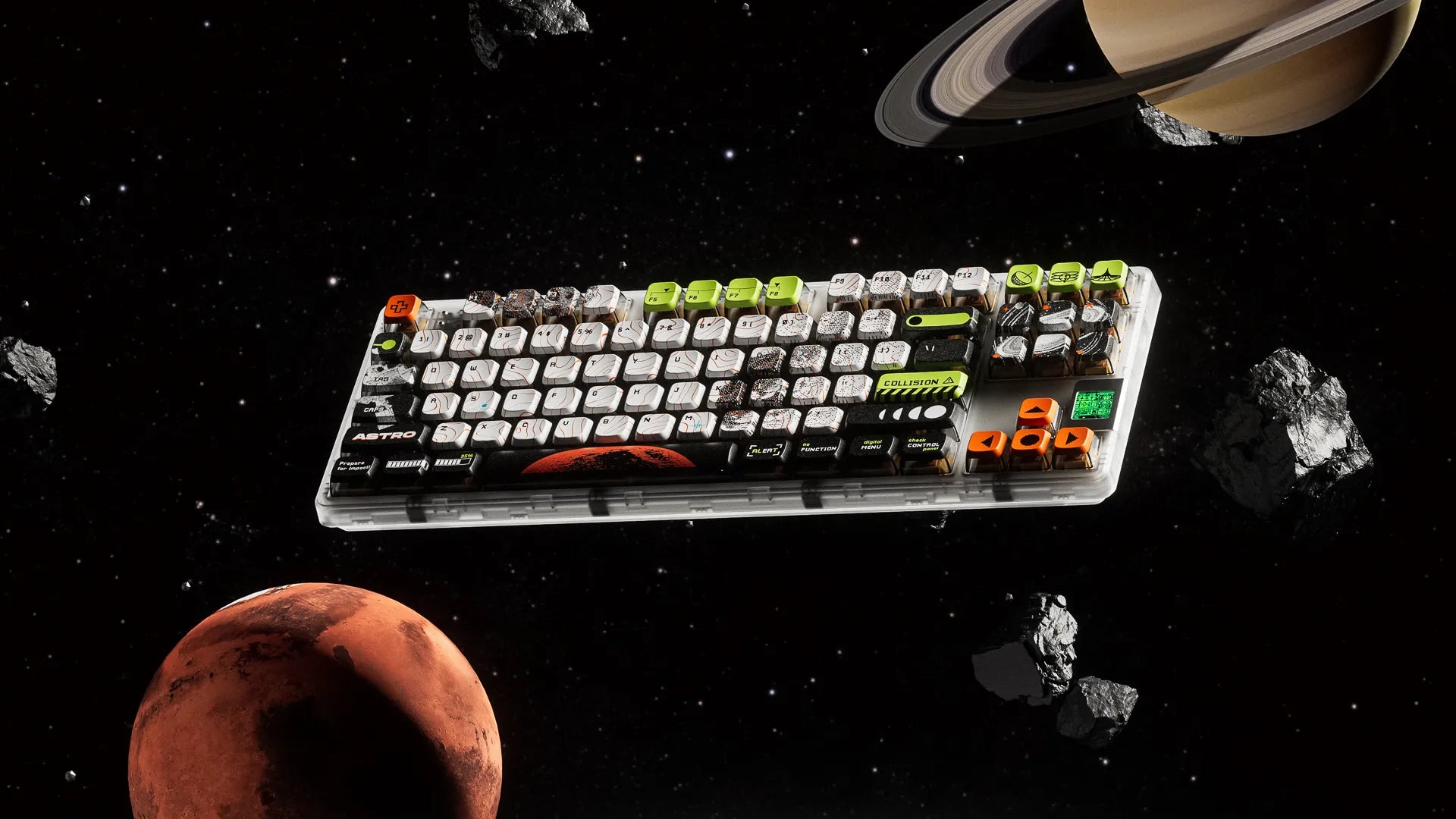 QwertyKey80 Astro Bluetooth Wireless Hotswap RGB QMK/VIA-L Gasket Mounted Tastatura Mecanica Gaming cu Ecran