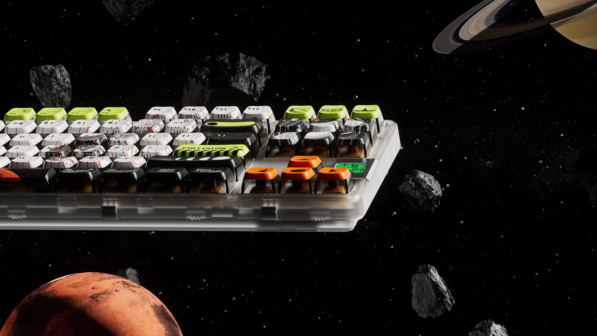 QwertyKey80 Astro Bluetooth Wireless Hotswap RGB QMK/VIA-L Gasket Mounted Tastatura Mecanica Gaming cu Ecran