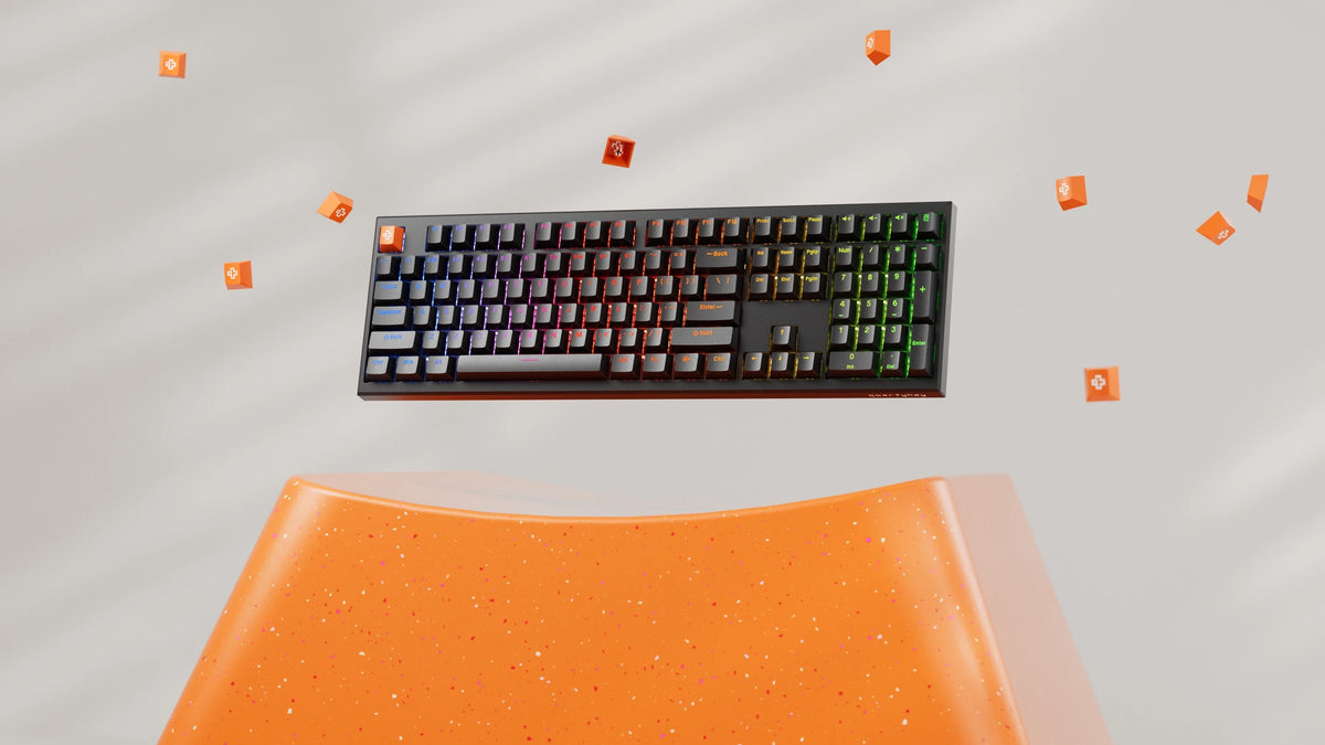 QwertyKey H100 Pro V2 Neagră – Tastatură Mecanică Gaming Wireless, Hotswap, Gasket, Full RGB