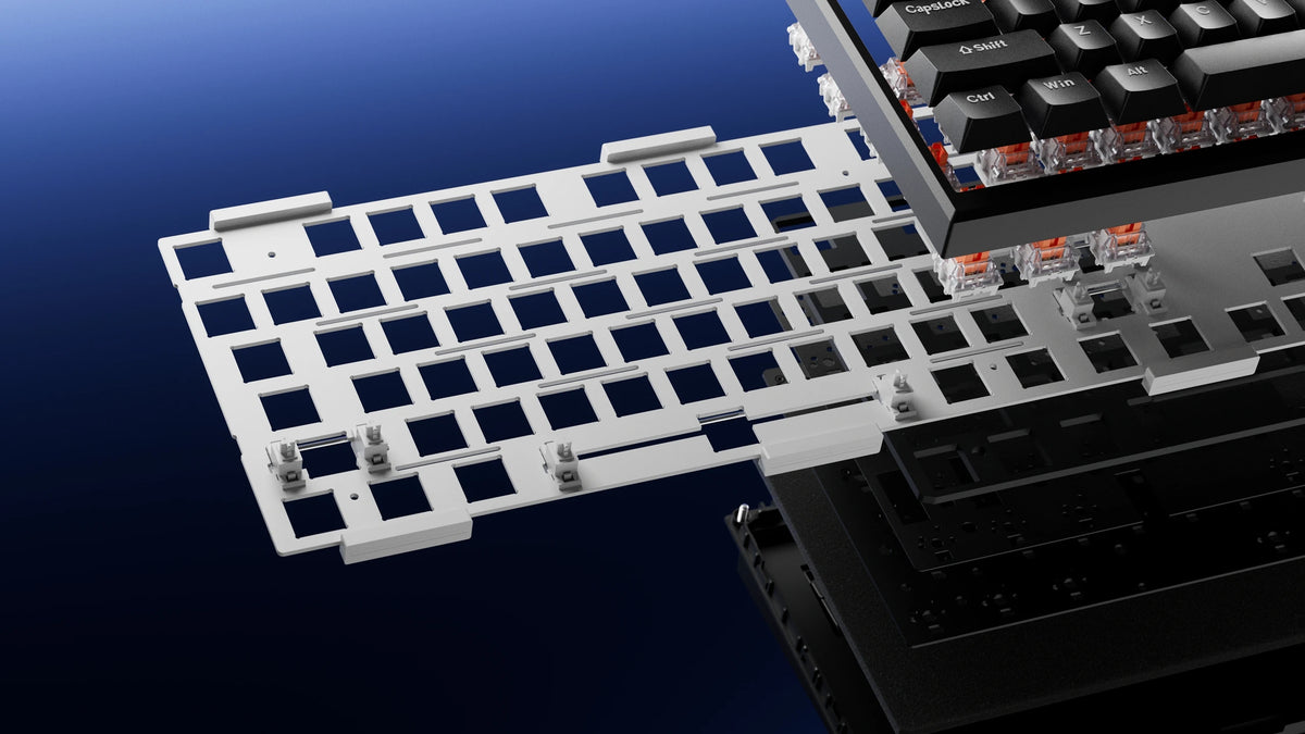 QwertyKey H100 Pro V2 Neagră – Tastatură Mecanică Gaming Wireless, Hotswap, Gasket, Full RGB