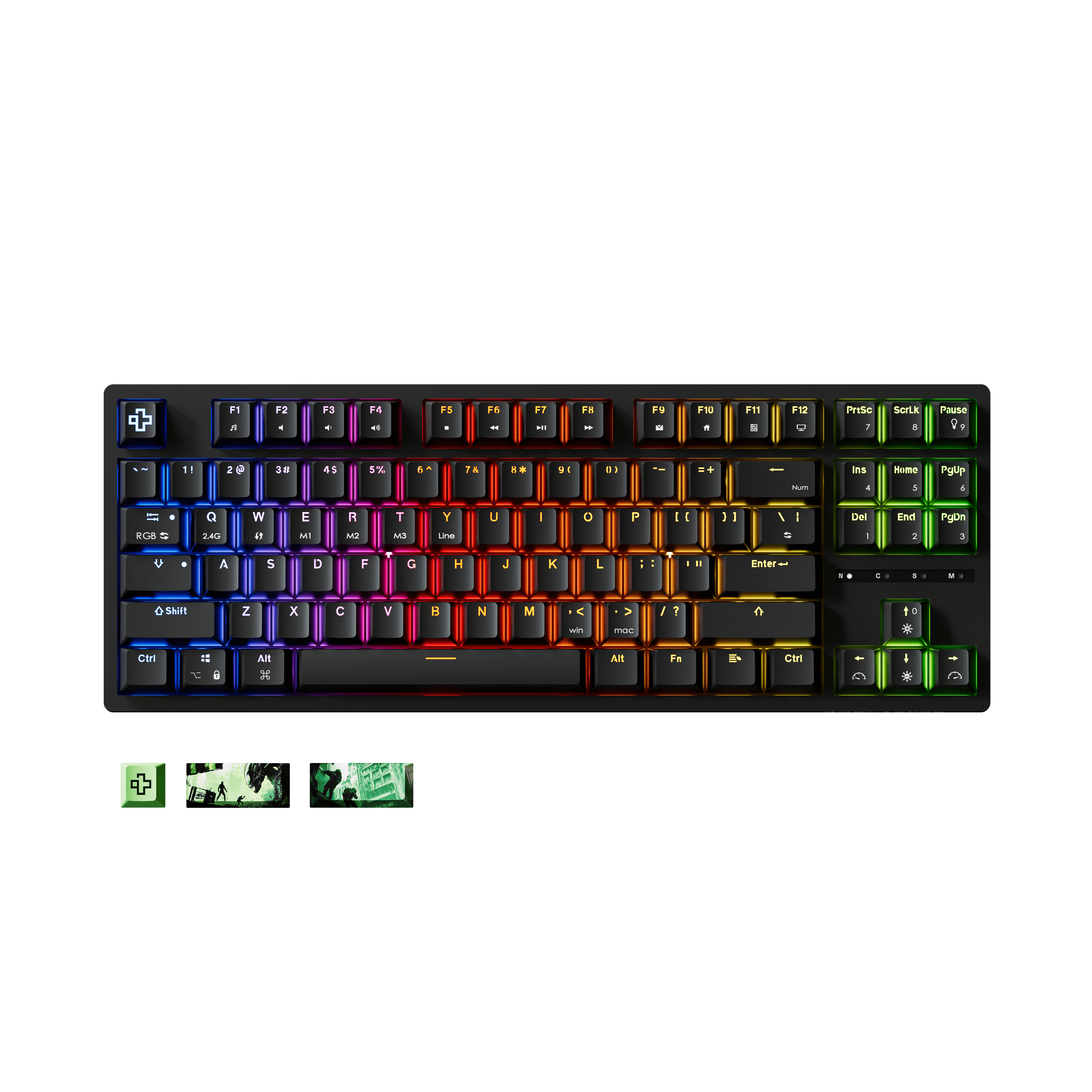 QwertyKey H87 Neagra Bluetooth Wireless Hotswap RGB Tastatura Mecanica Gaming