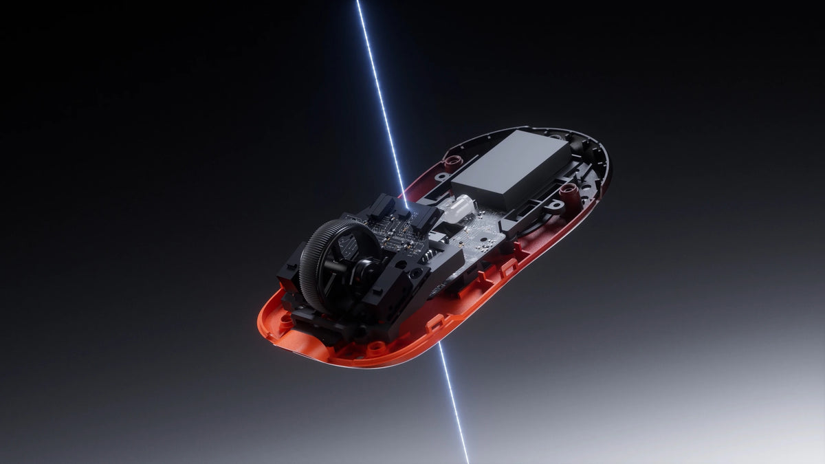 Mouse Gaming Qwertykey NOVA Alb - Wireless Bluetooth Trio Mode, Charging Dock