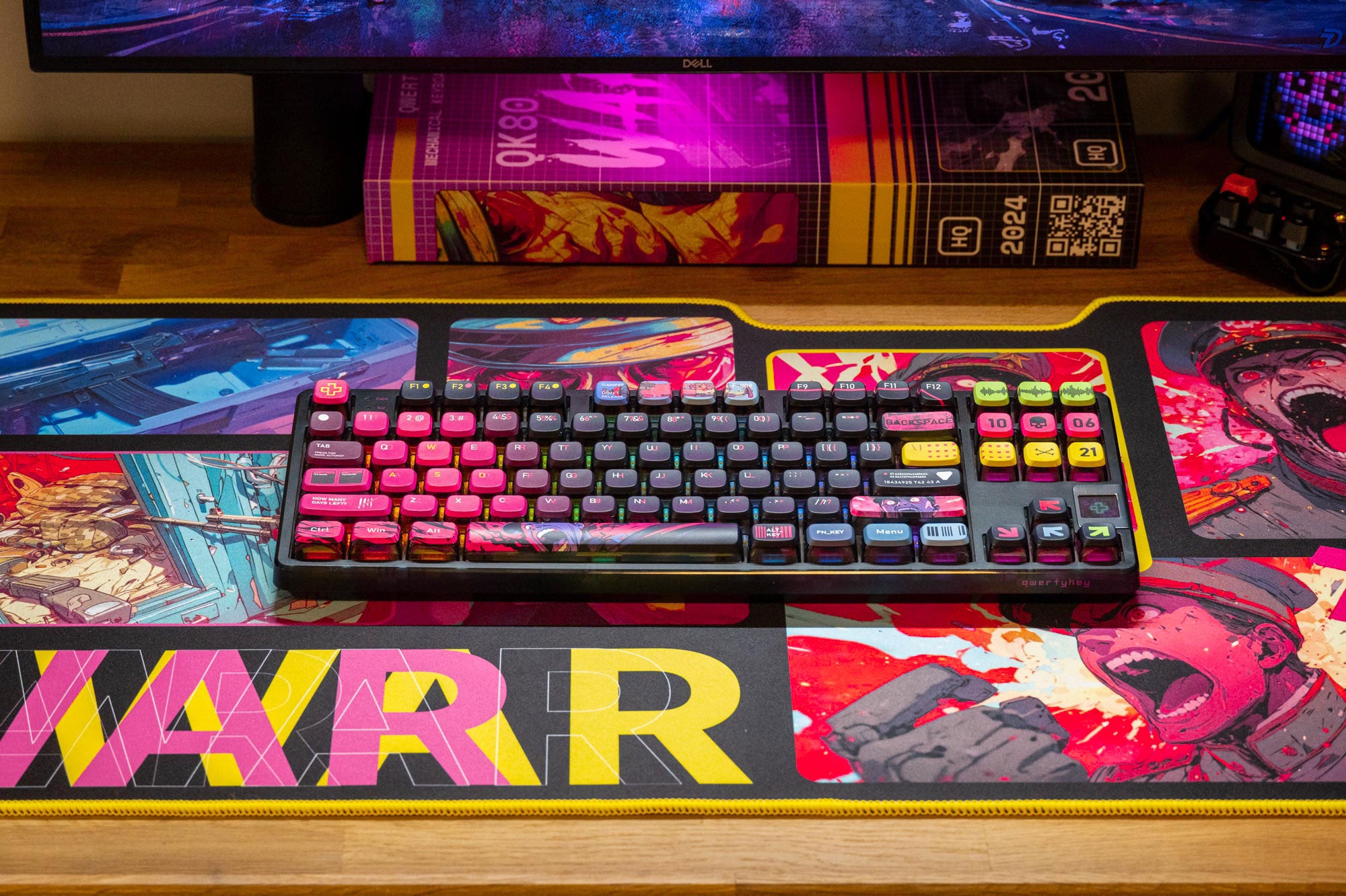 Deskmat Mousepad QwertyKey War 4mm margini cusute