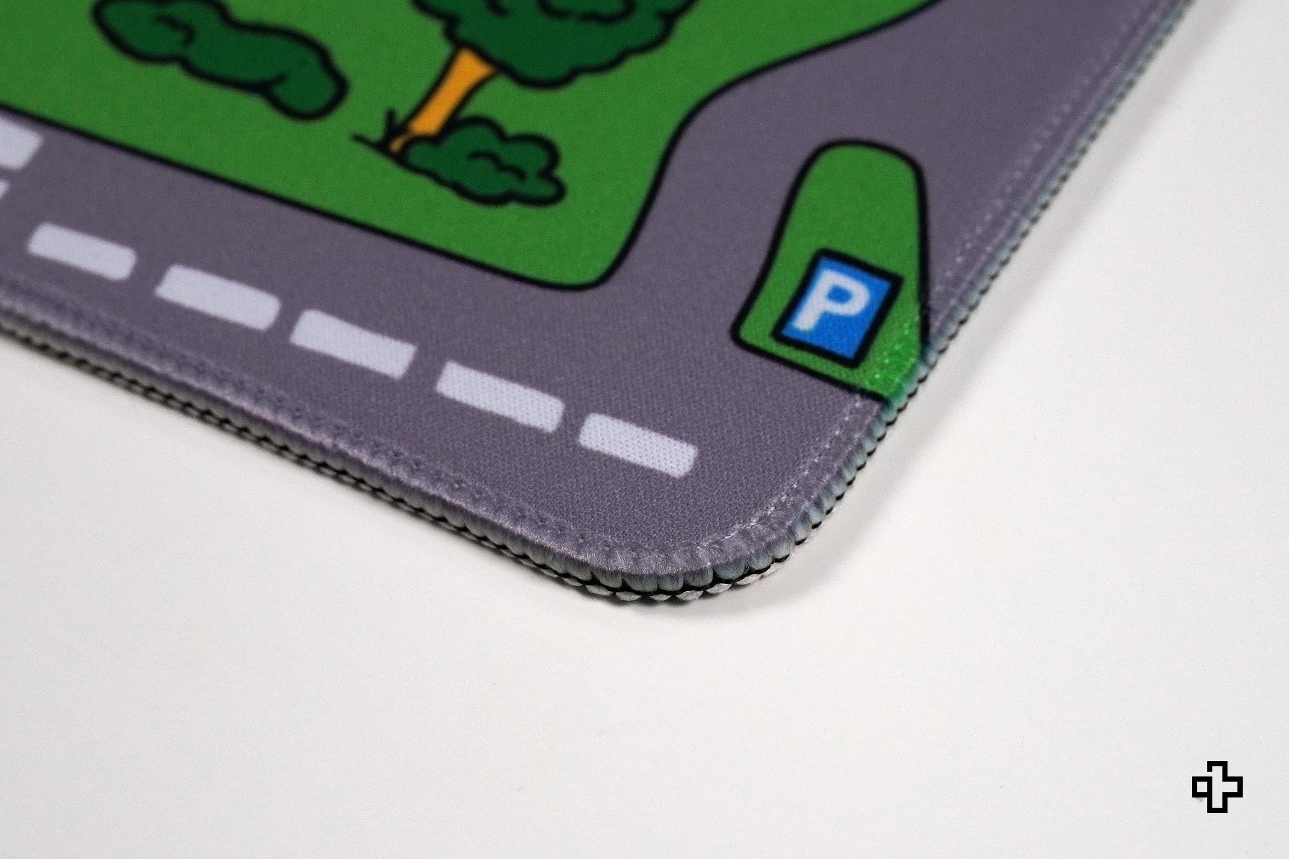 Deskmat Mousepad QwertyKey Nostalgia Busy Town 4mm margini cusute