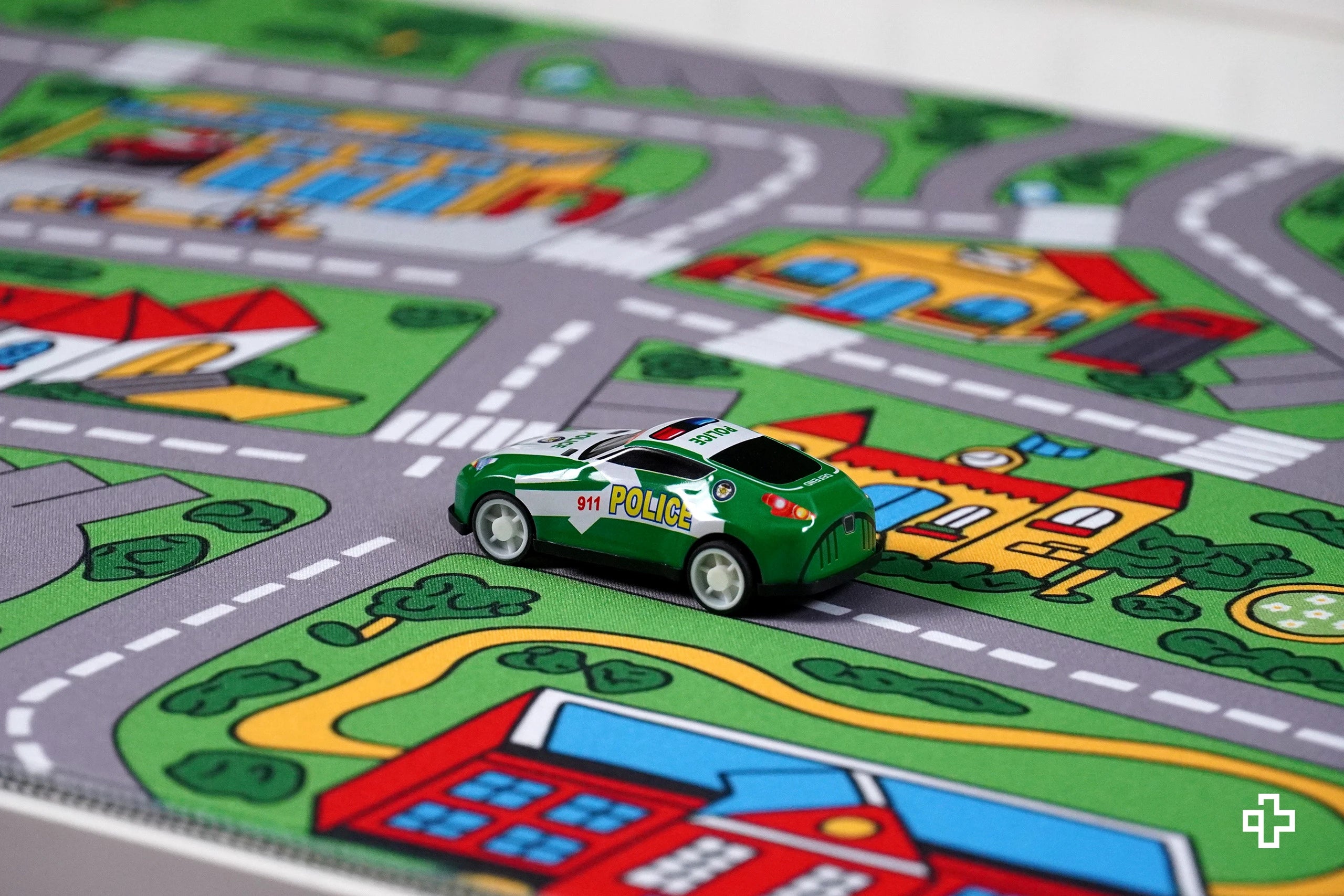 Deskmat Mousepad QwertyKey Nostalgia Busy Town 4mm margini cusute