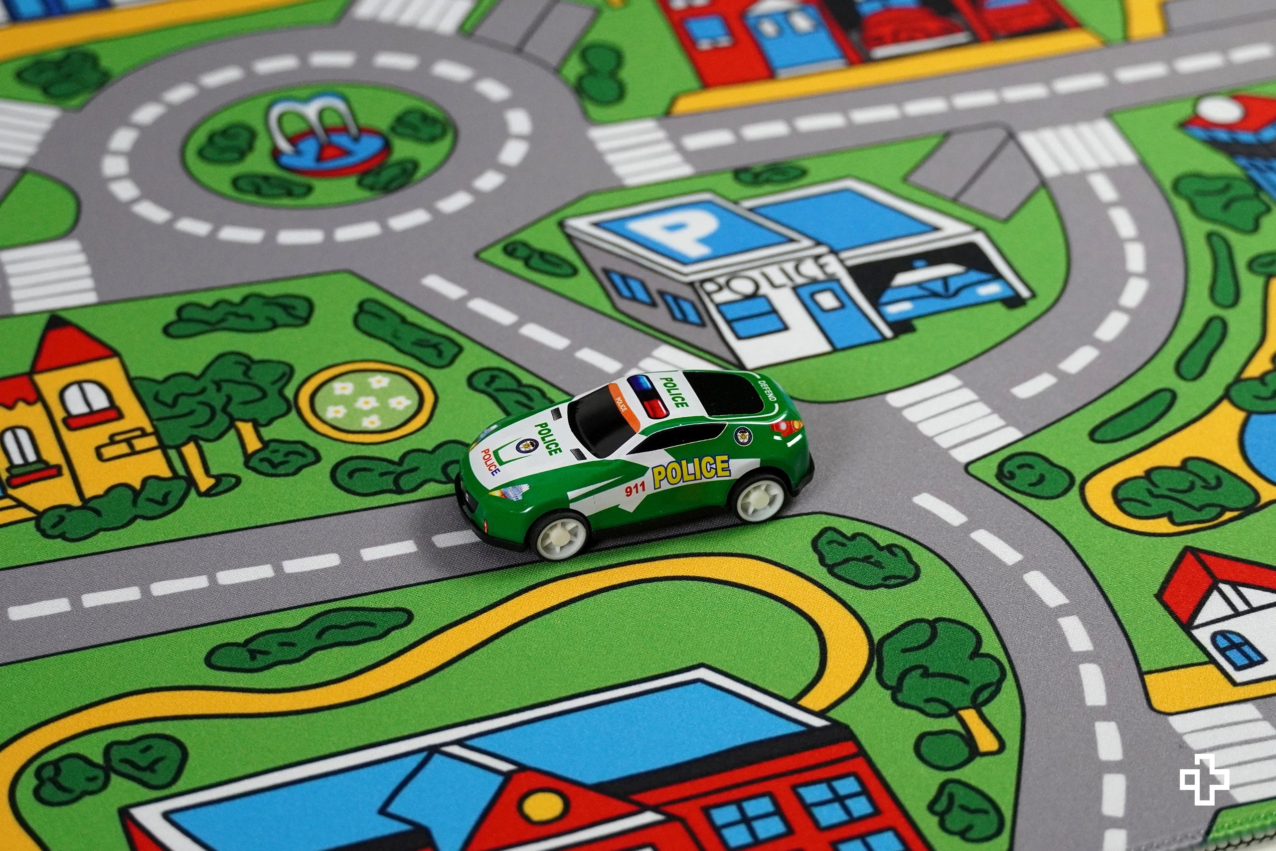 Deskmat Mousepad QwertyKey Nostalgia Busy Town 4mm margini cusute