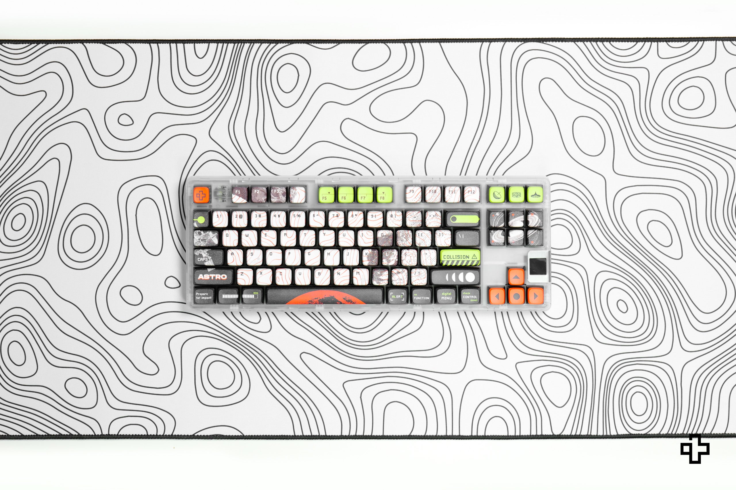 Deskmat Mousepad QwertyKey Astro Topographic 4mm margini cusute