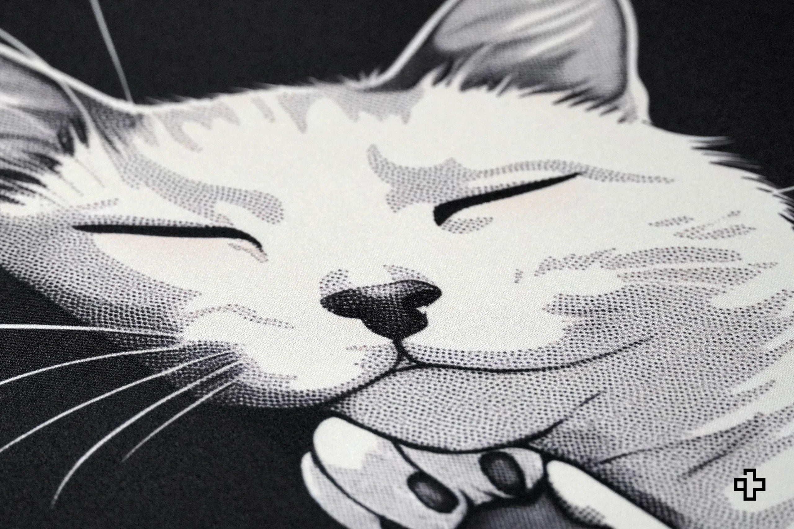 Deskmat Mousepad QwertyKey Black Cat 4mm margini cusute