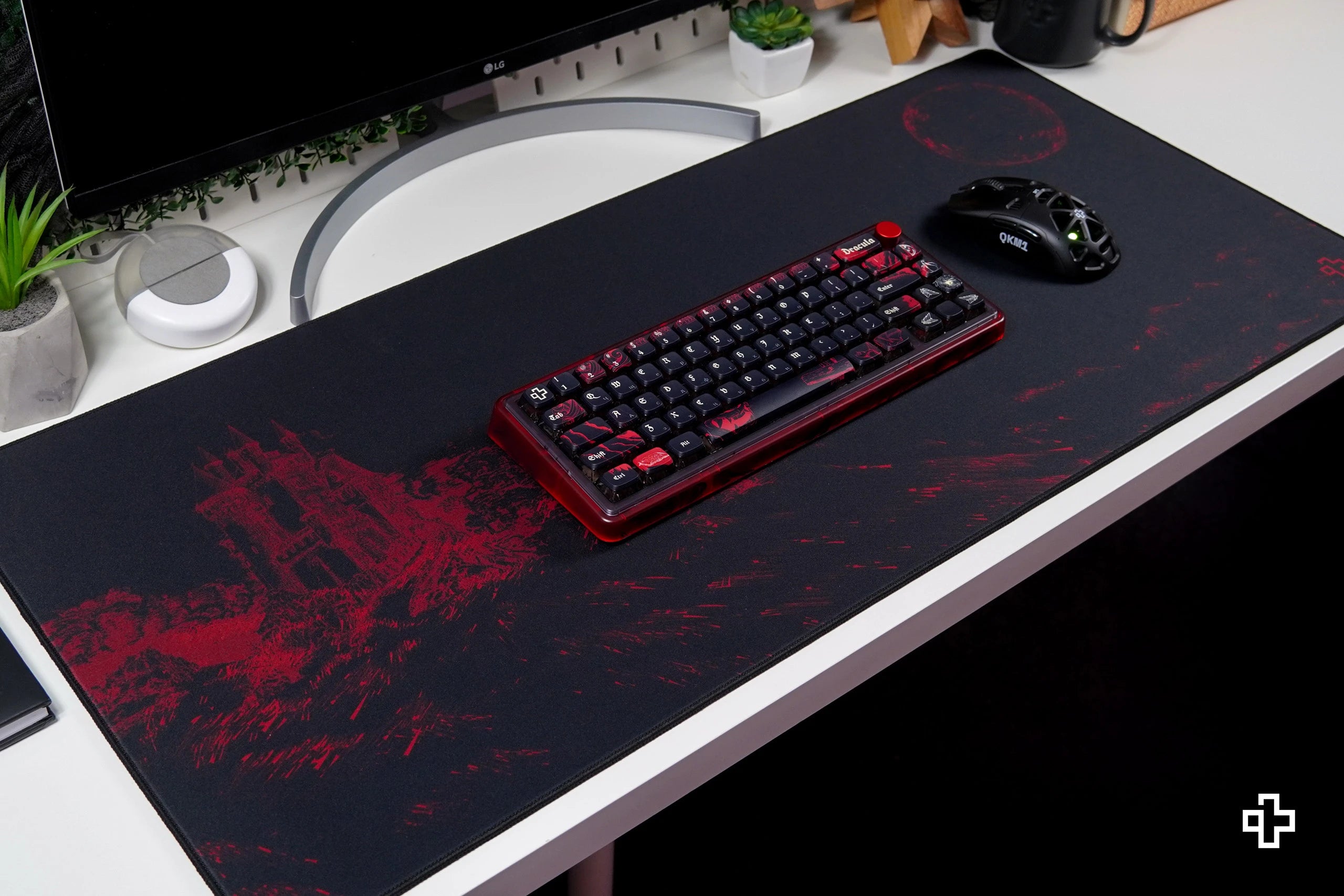 Deskmat Mousepad QwertyKey Dracula 4mm margini cusute