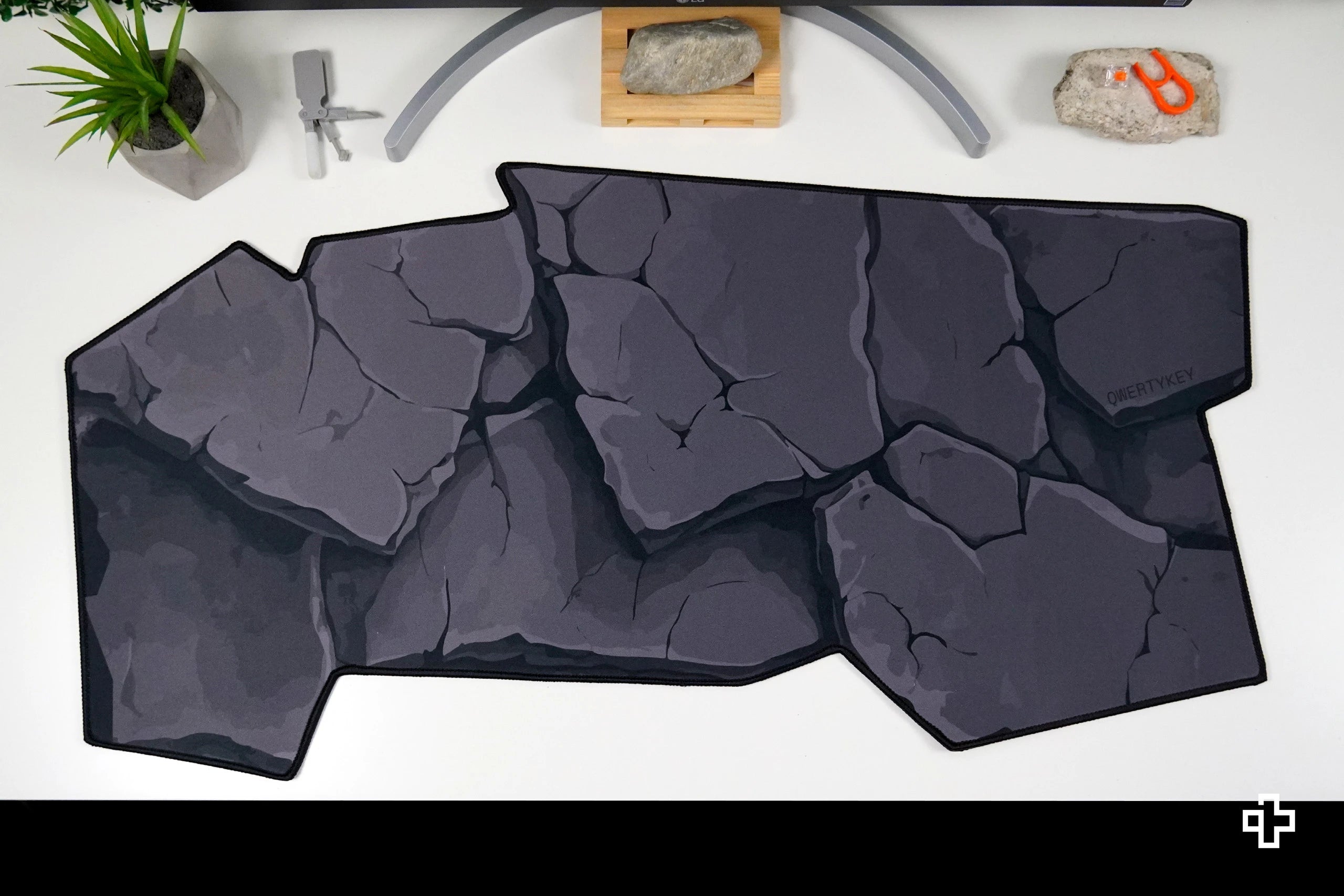 Deskmat Mousepad QwertyKey Stone 4mm margini cusute