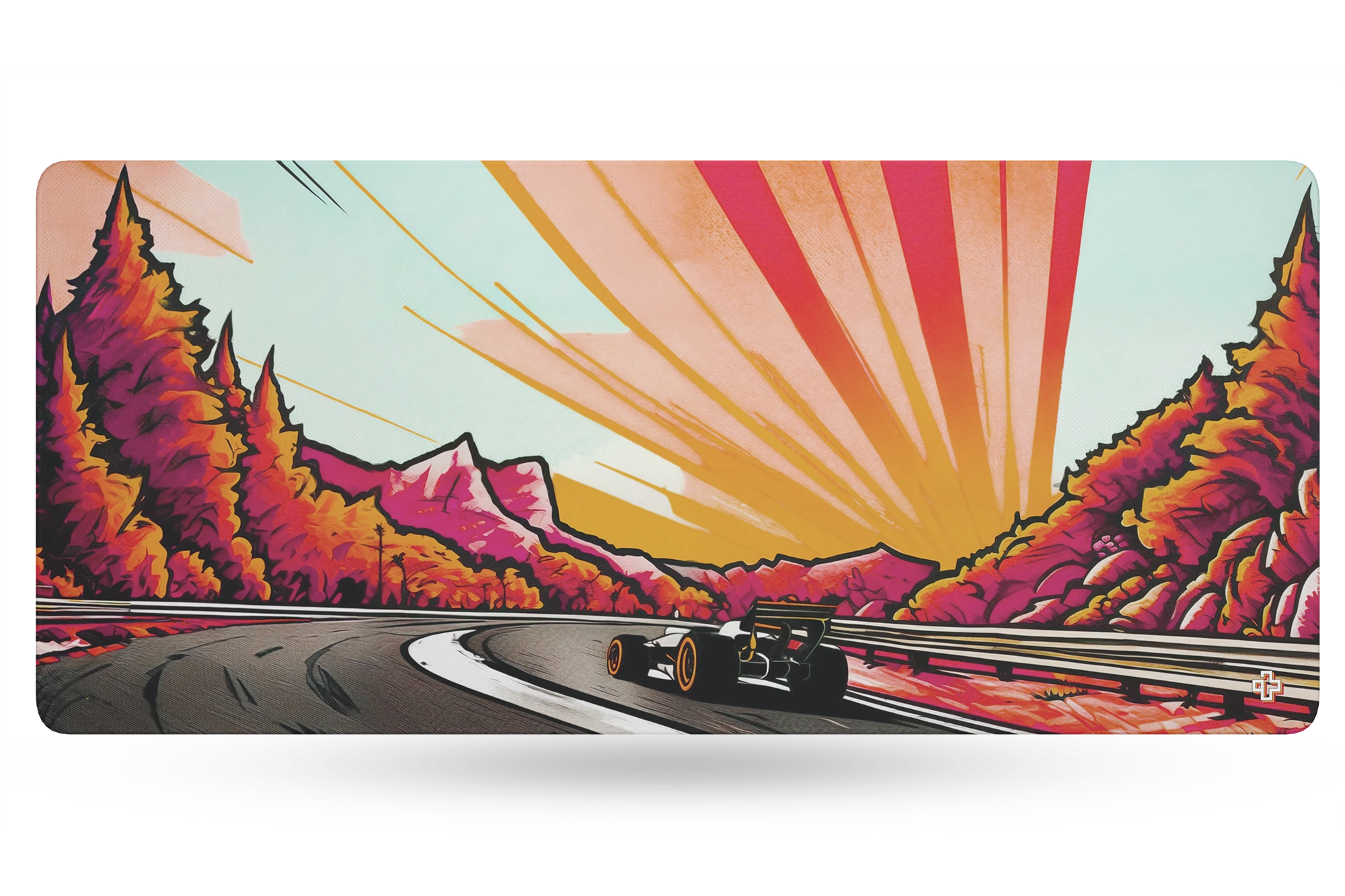 Deskmat Mousepad QwertyKey Formula Sunset 4mm margini cusute