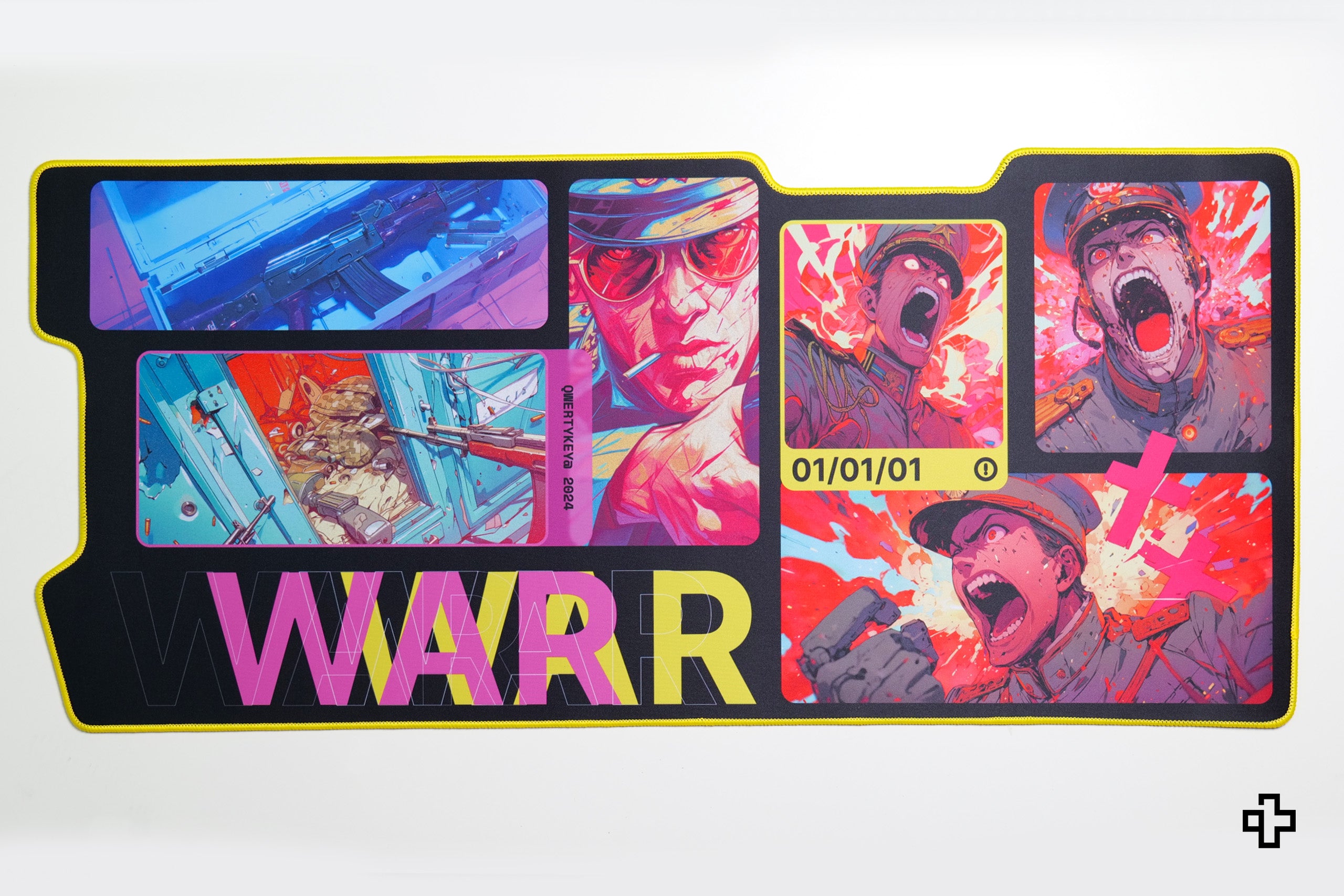 Deskmat Mousepad QwertyKey War 4mm margini cusute