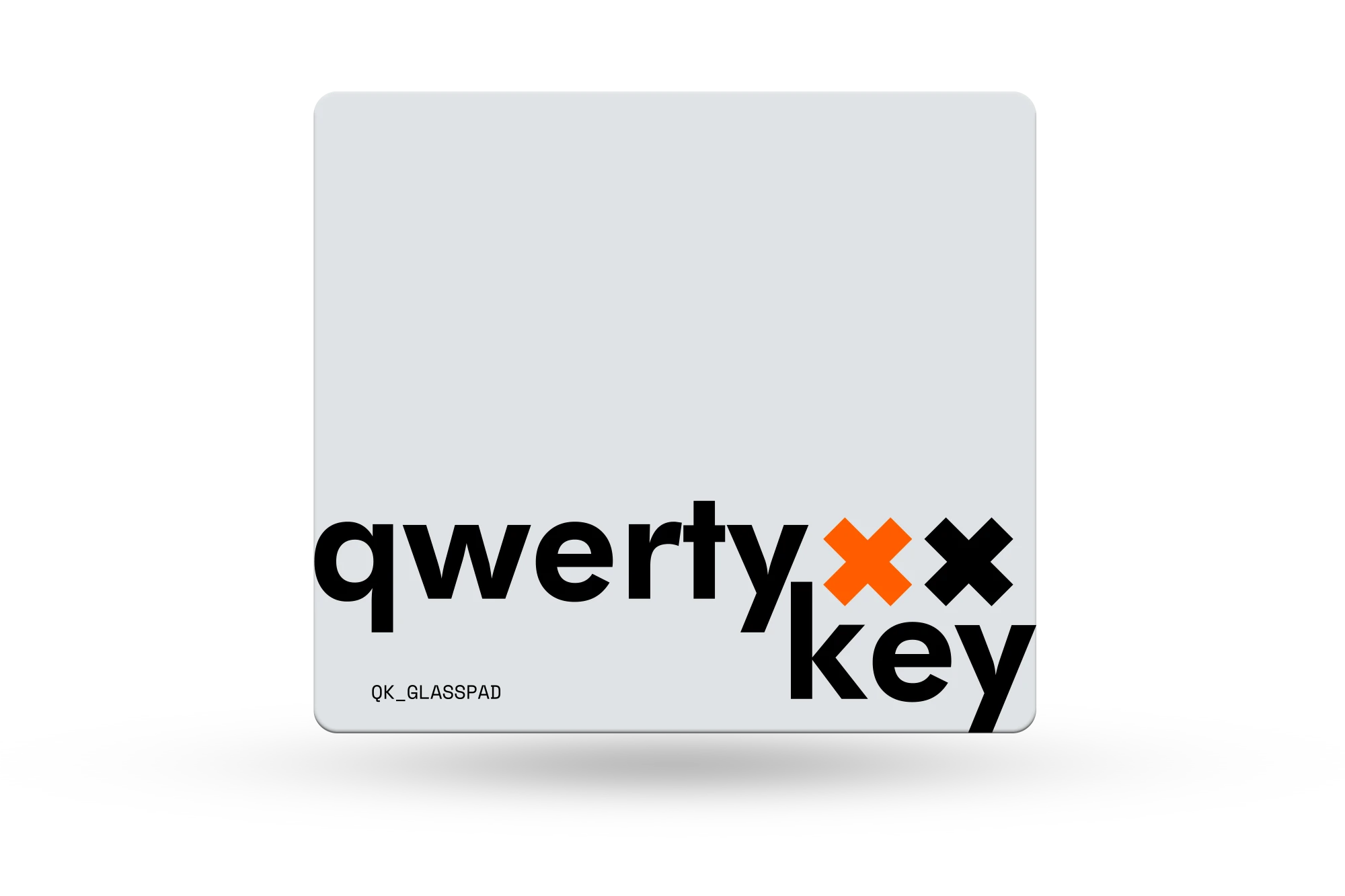 Mousepad Gaming QwertyKey Esports Glass Alb 3.2mm Anti-Slip TPU