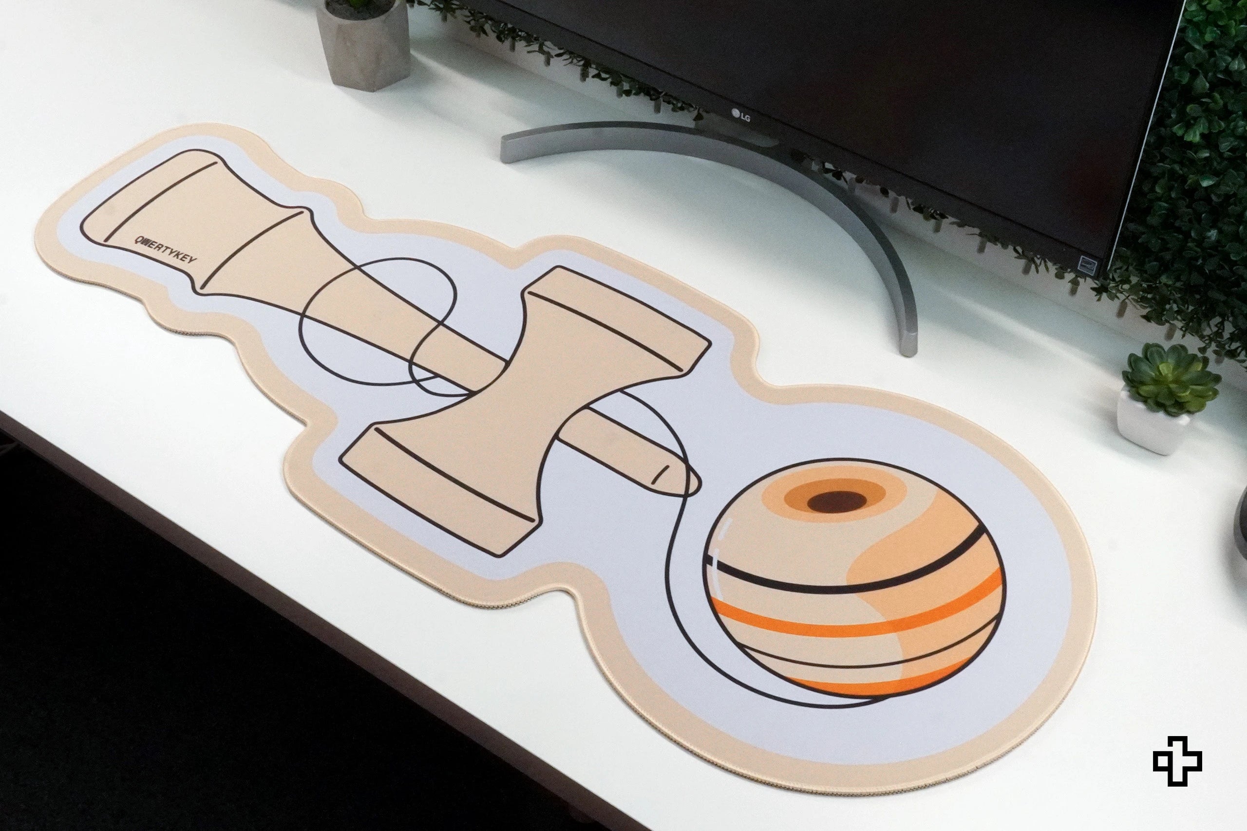 Deskmat Mousepad QwertyKey Kendama 4mm margini cusute