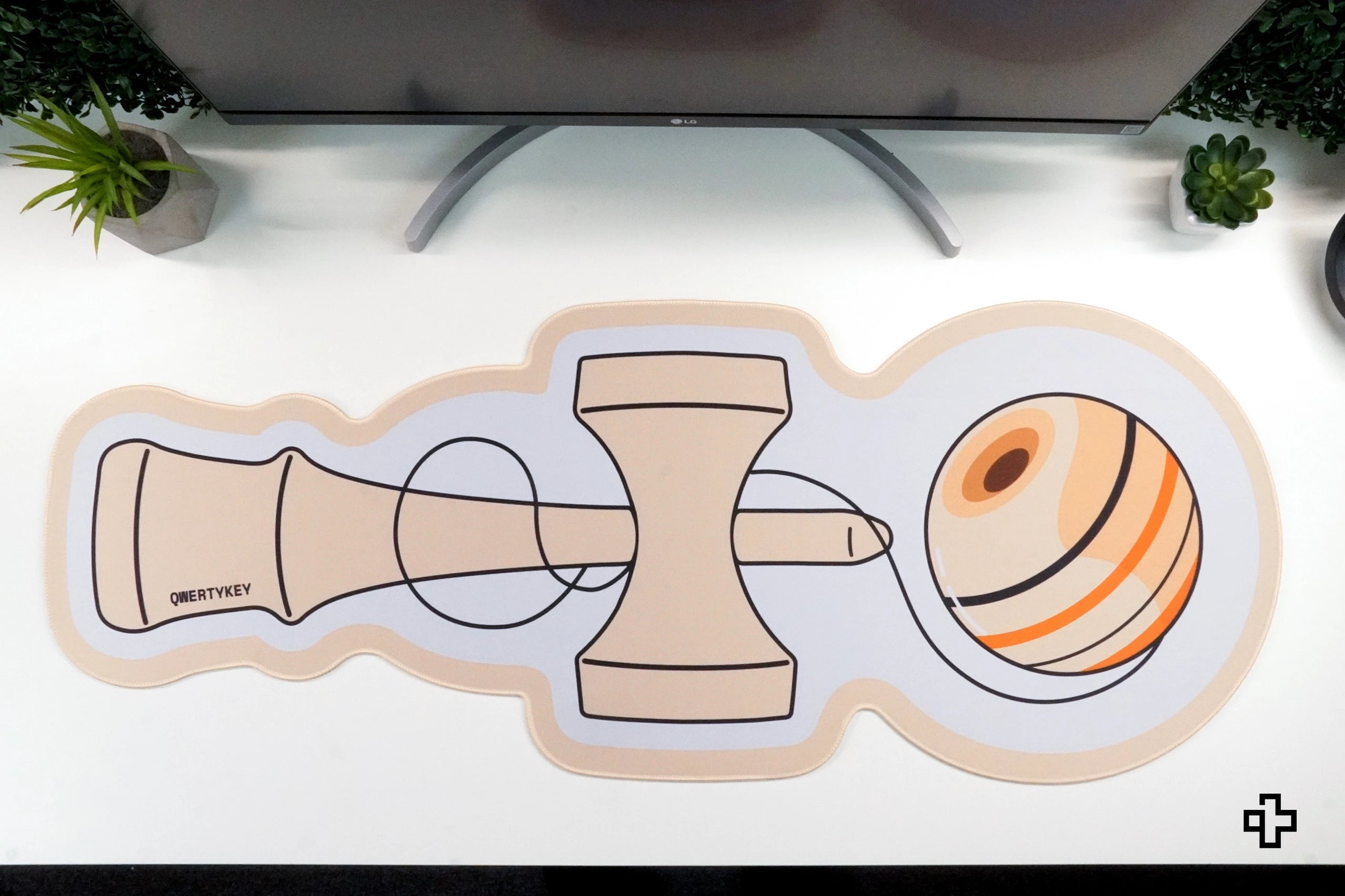 Deskmat Mousepad QwertyKey Kendama 4mm margini cusute