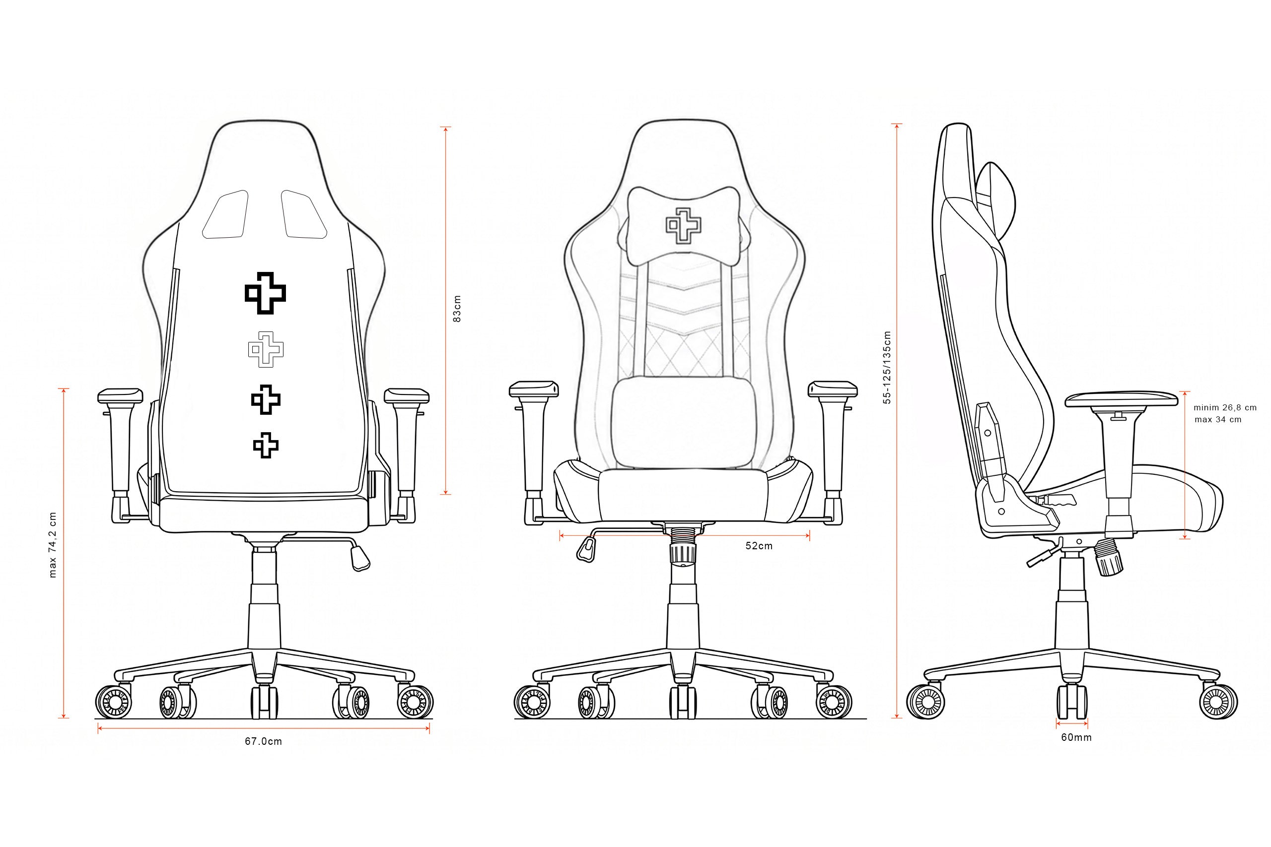 Scaun Gaming QwertyKey - QK/ALT, gri