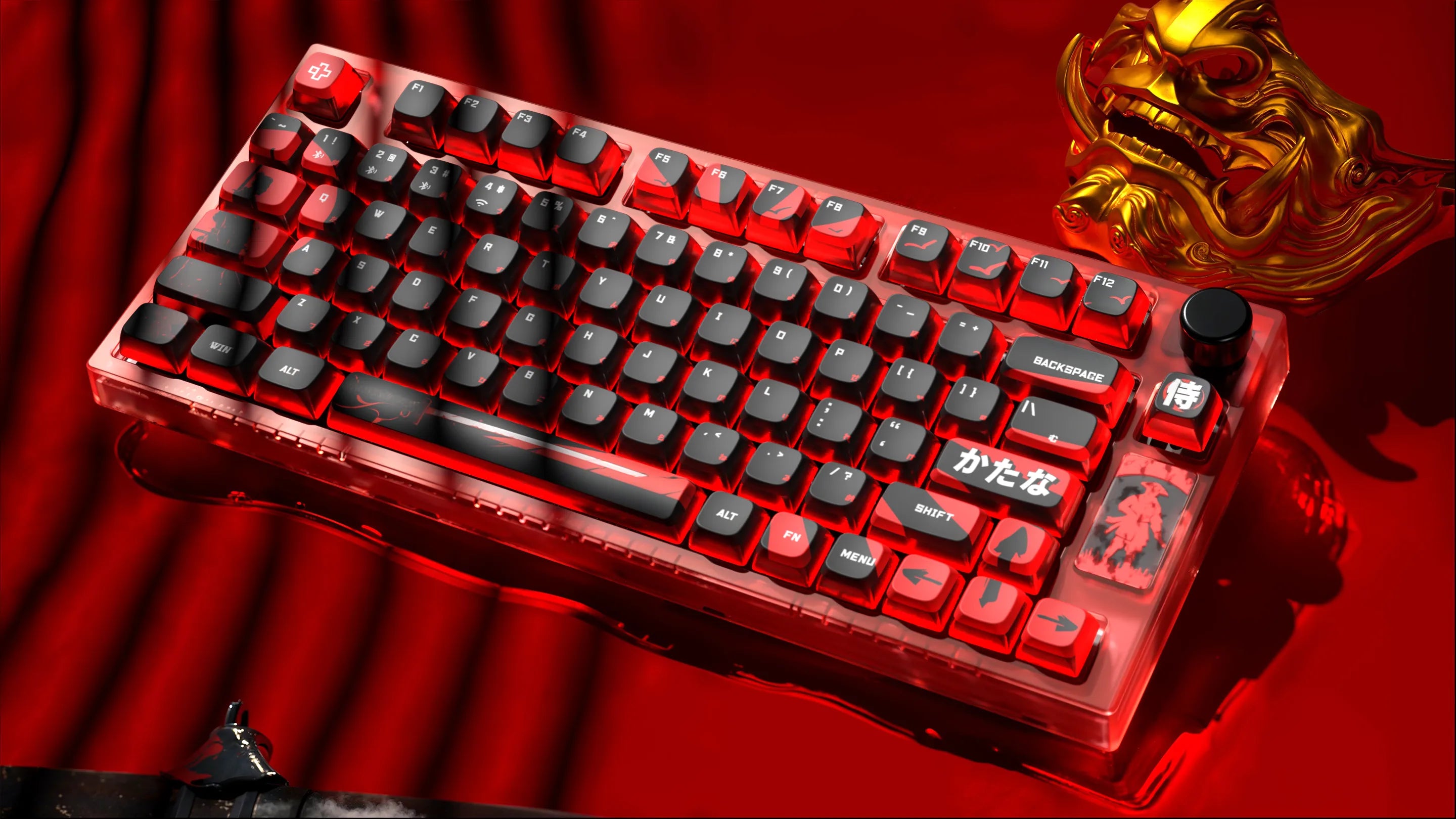 QwertyKey75 Samurai Bluetooth Wireless Hotswap RGB VIA/QMK Gasket Mounted Tastatura Mecanica Gaming